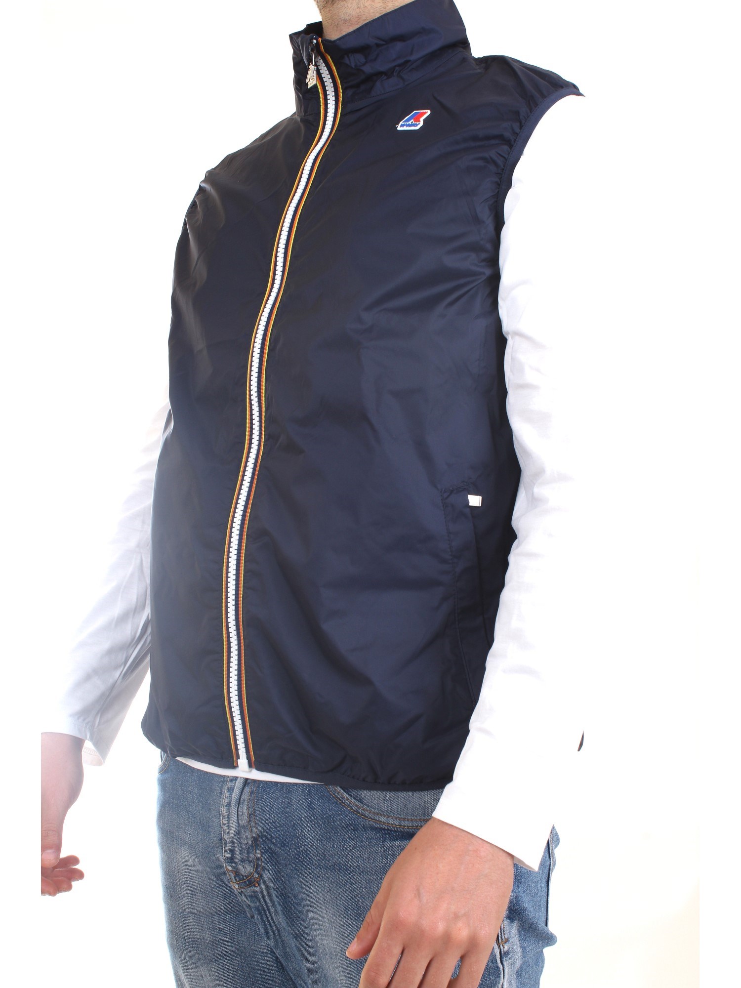 K-WAY K31165W Blue Clothing Man Gilet K-WAY K31165W Blue Clothing Man Gilet