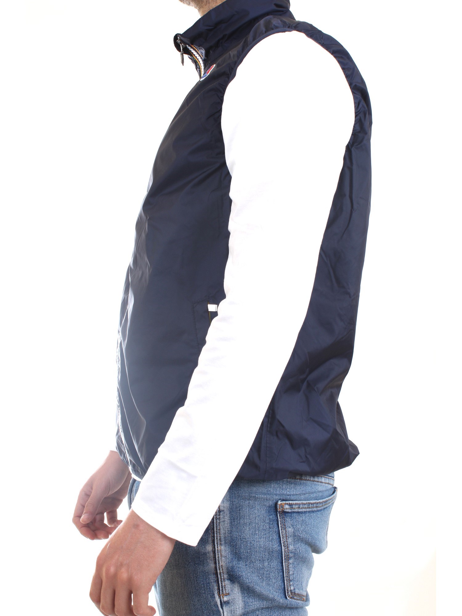 K-WAY K31165W Blue Clothing Man Gilet K-WAY K31165W Blue Clothing Man Gilet