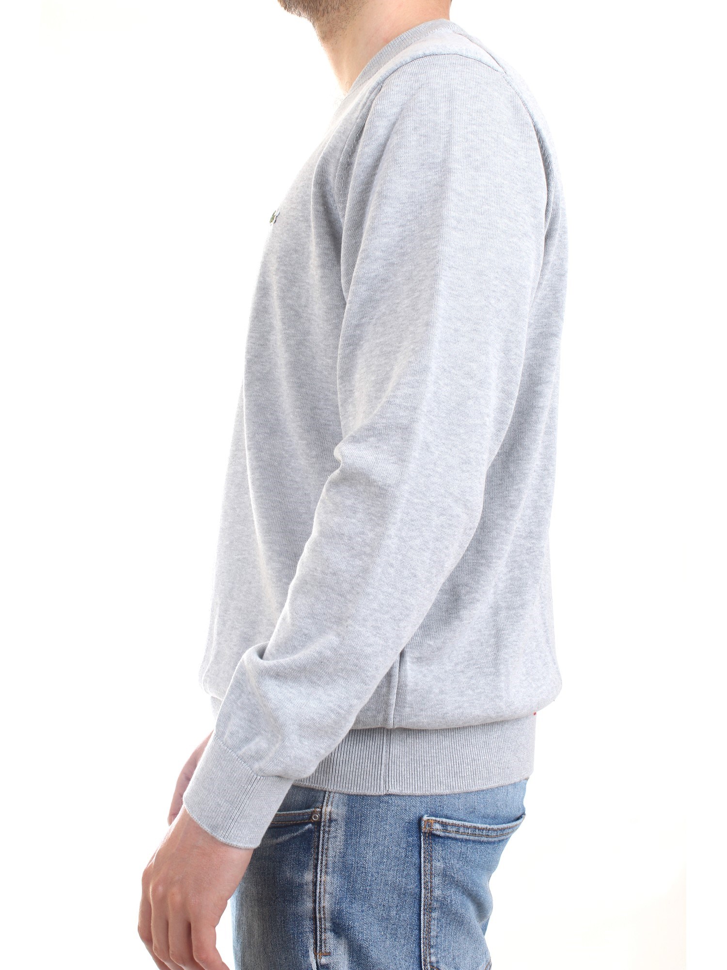 Lacoste AH1985 00 Grey Clothing Man Pullover Lacoste AH1985 00 Grey Clothing Man Pullover