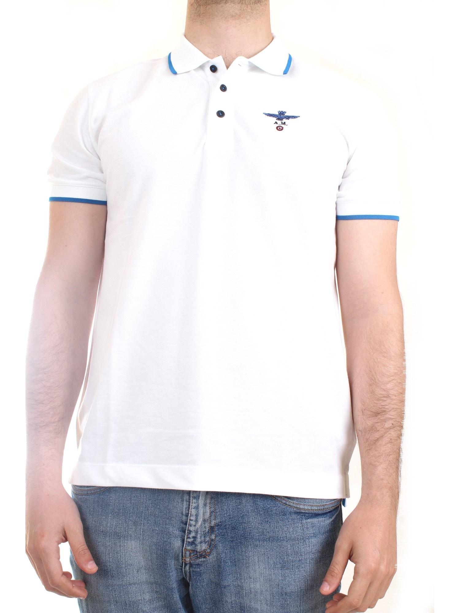 AERONAUTICA MILITARE 221PO1604P82 White Clothing Man Polo shirt AERONAUTICA MILITARE 221PO1604P82 White Clothing Man Polo shirt