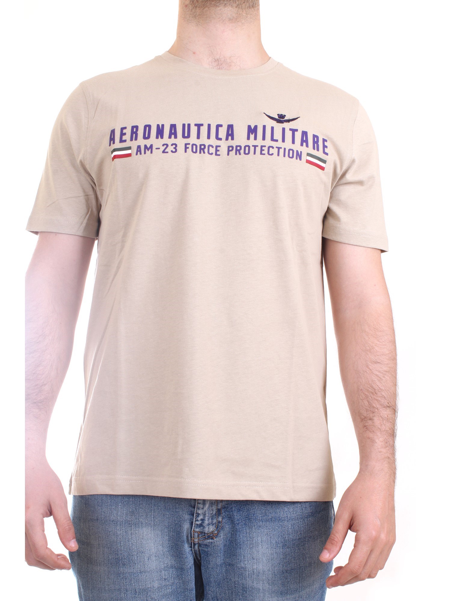 AERONAUTICA MILITARE 221TS1942J538 Beige Clothing Man T-Shirt/Polo AERONAUTICA MILITARE 221TS1942J538 Beige Clothing Man T-Shirt/Polo
