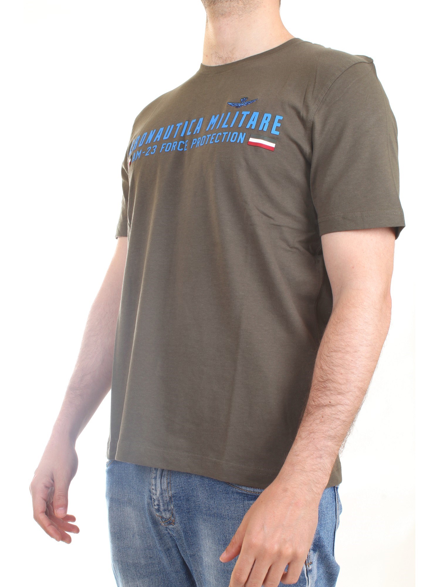 AERONAUTICA MILITARE 221TS1942J538 Military green Clothing Man T-Shirt/Polo AERONAUTICA MILITARE 221TS1942J538 Military green Clothing Man T-Shirt/Polo