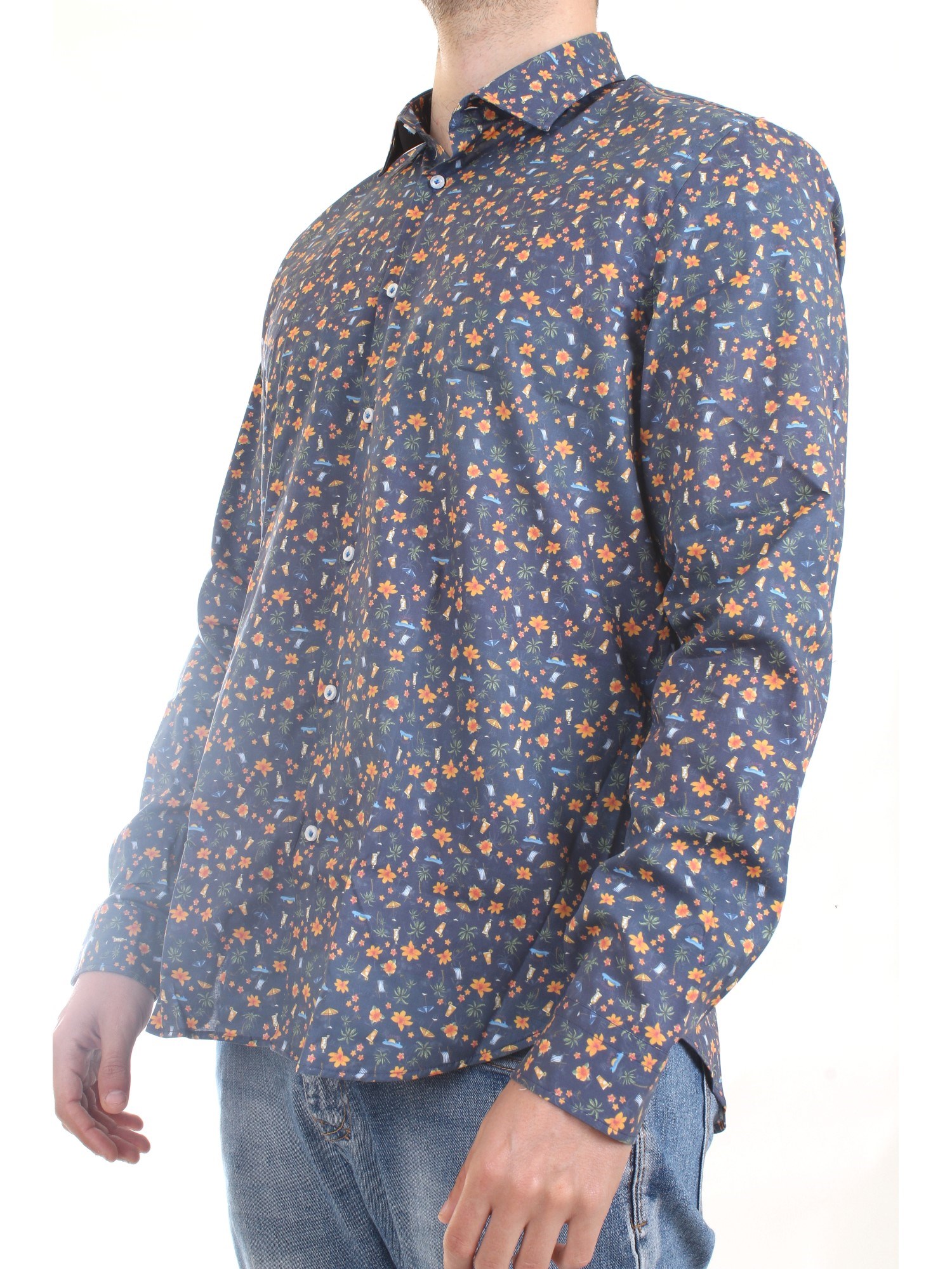 MANUEL RITZ 3232E601L 223291 Blue Clothing Man Shirt MANUEL RITZ 3232E601L 223291 Blue Clothing Man Shirt