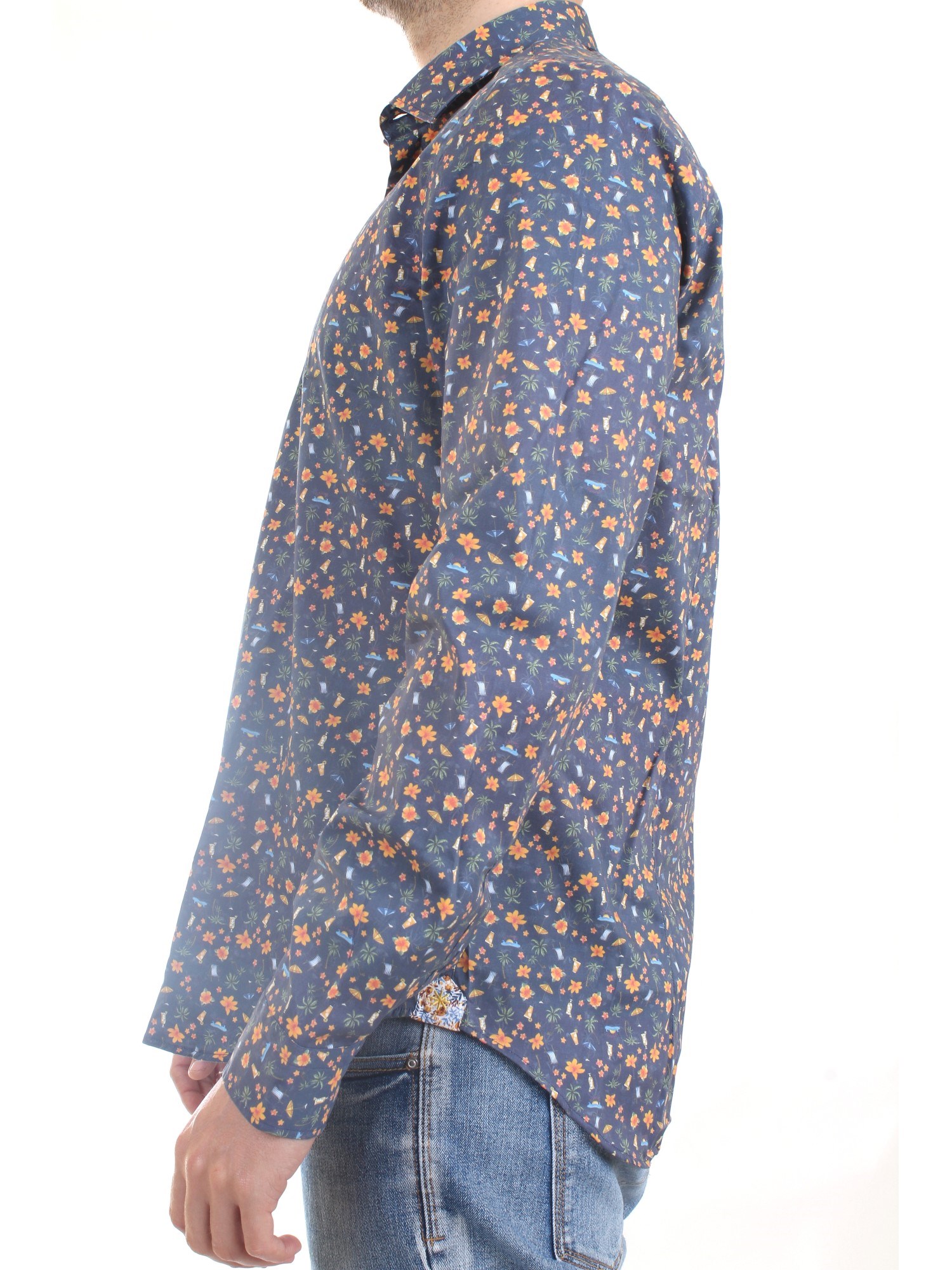 MANUEL RITZ 3232E601L 223291 Blue Clothing Man Shirt MANUEL RITZ 3232E601L 223291 Blue Clothing Man Shirt