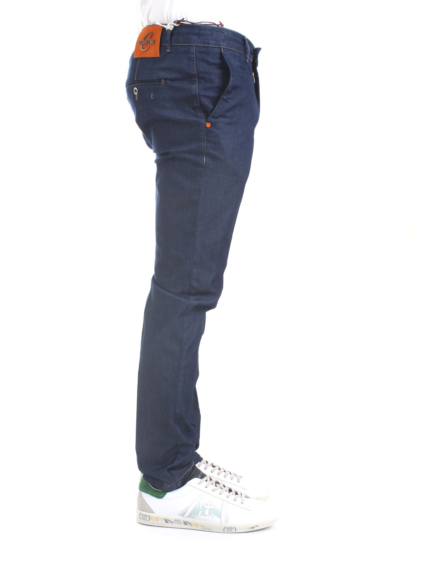 CAMOUFLAGE CHINOS REY 17 ZIP D11 Blue Clothing Man Jeans CAMOUFLAGE CHINOS REY 17 ZIP D11 Blue Clothing Man Jeans