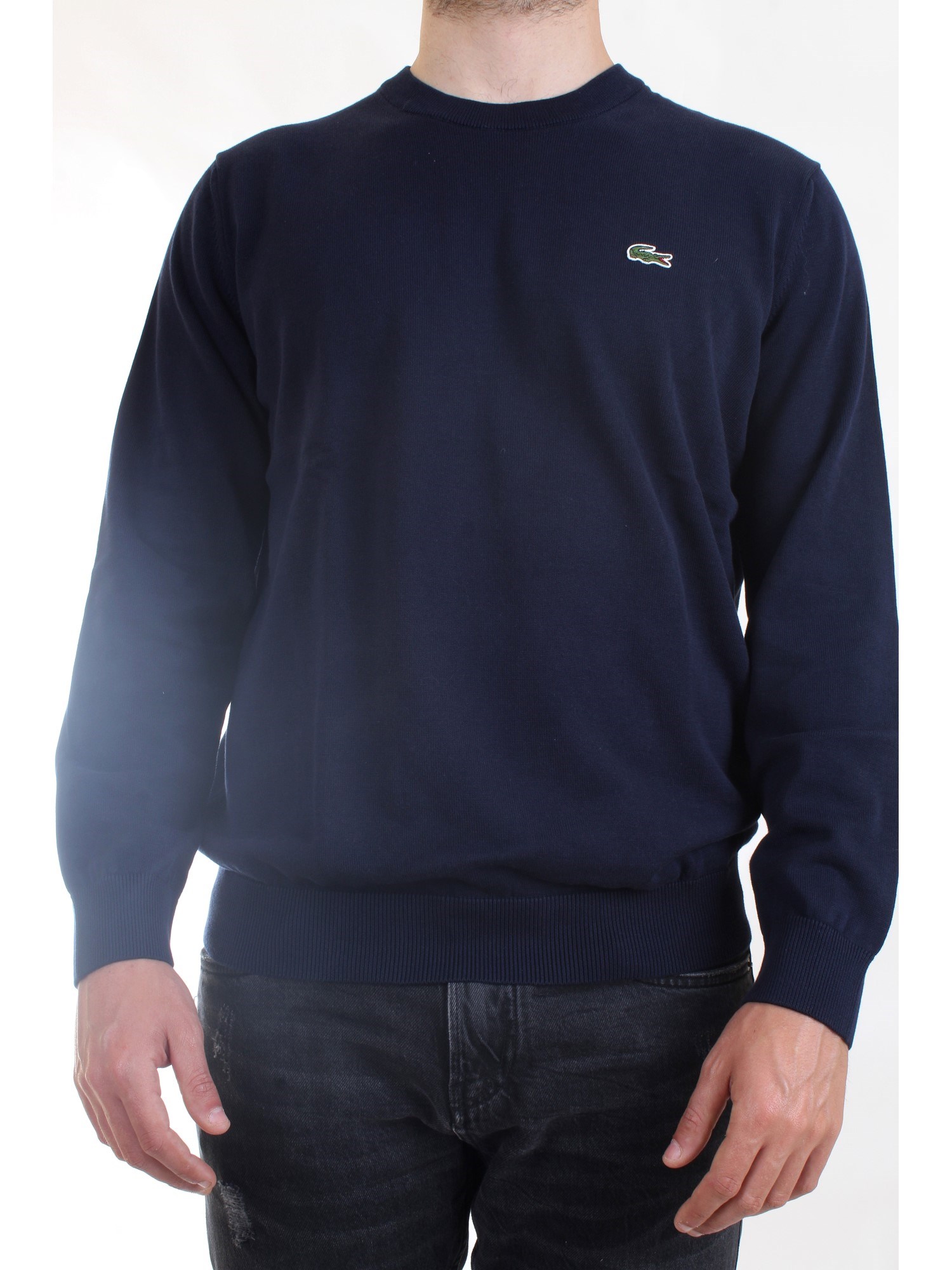 Lacoste AH1985 00 Blu Abbigliamento Uomo Pullover Lacoste AH1985 00 Blu Abbigliamento Uomo Pullover