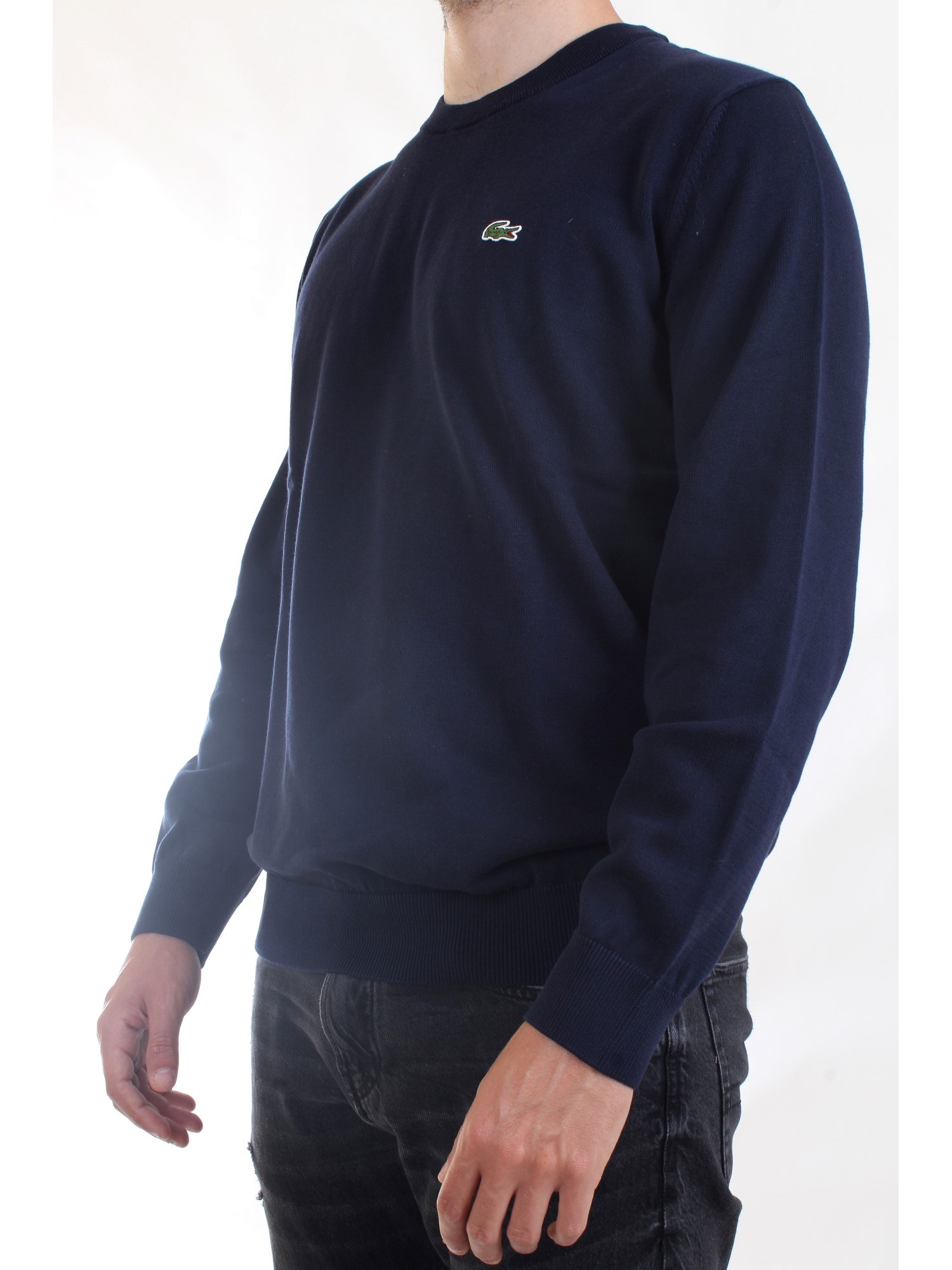 Lacoste AH1985 00 Blu Abbigliamento Uomo Pullover Lacoste AH1985 00 Blu Abbigliamento Uomo Pullover