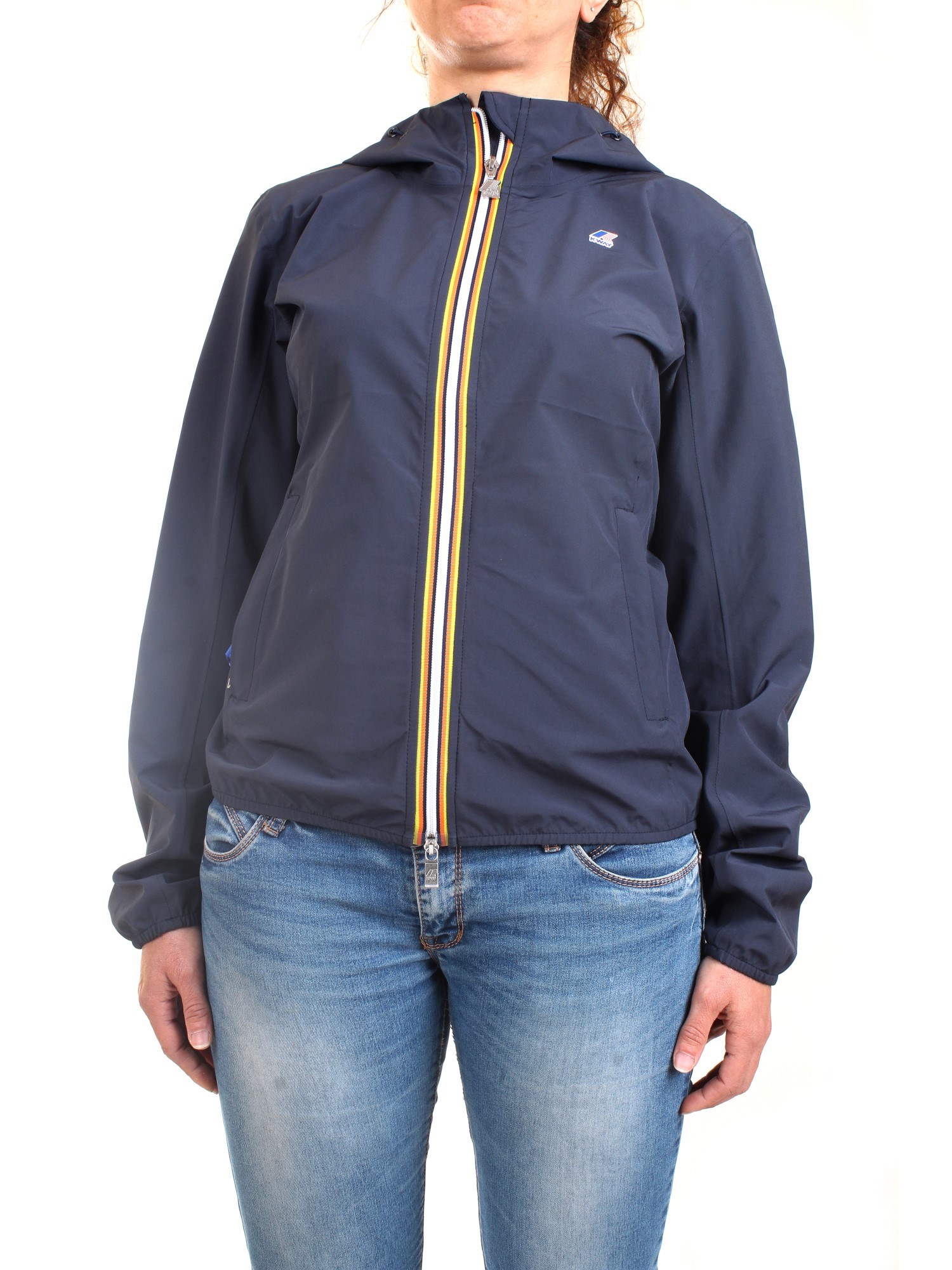 K-WAY K111NQW Blue Clothing Woman Jacket K-WAY K111NQW Blue Clothing Woman Jacket