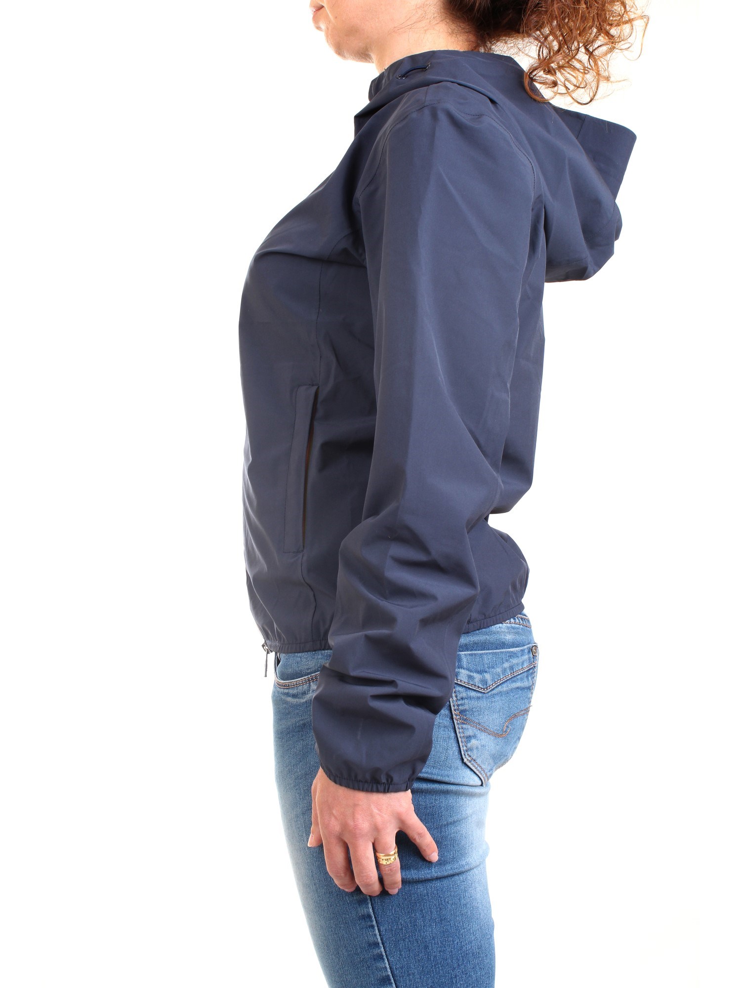 K-WAY K111NQW Blue Clothing Woman Jacket K-WAY K111NQW Blue Clothing Woman Jacket