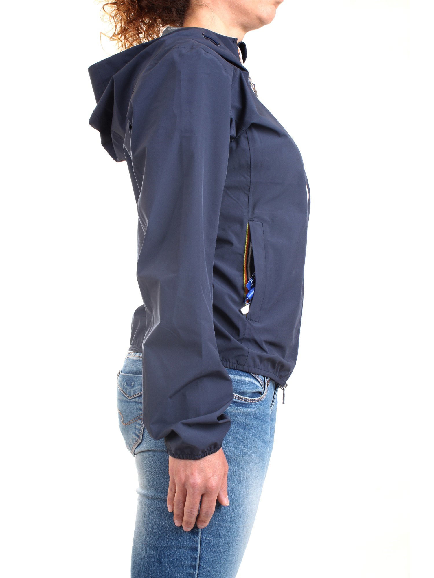 K-WAY K111NQW Blue Clothing Woman Jacket K-WAY K111NQW Blue Clothing Woman Jacket