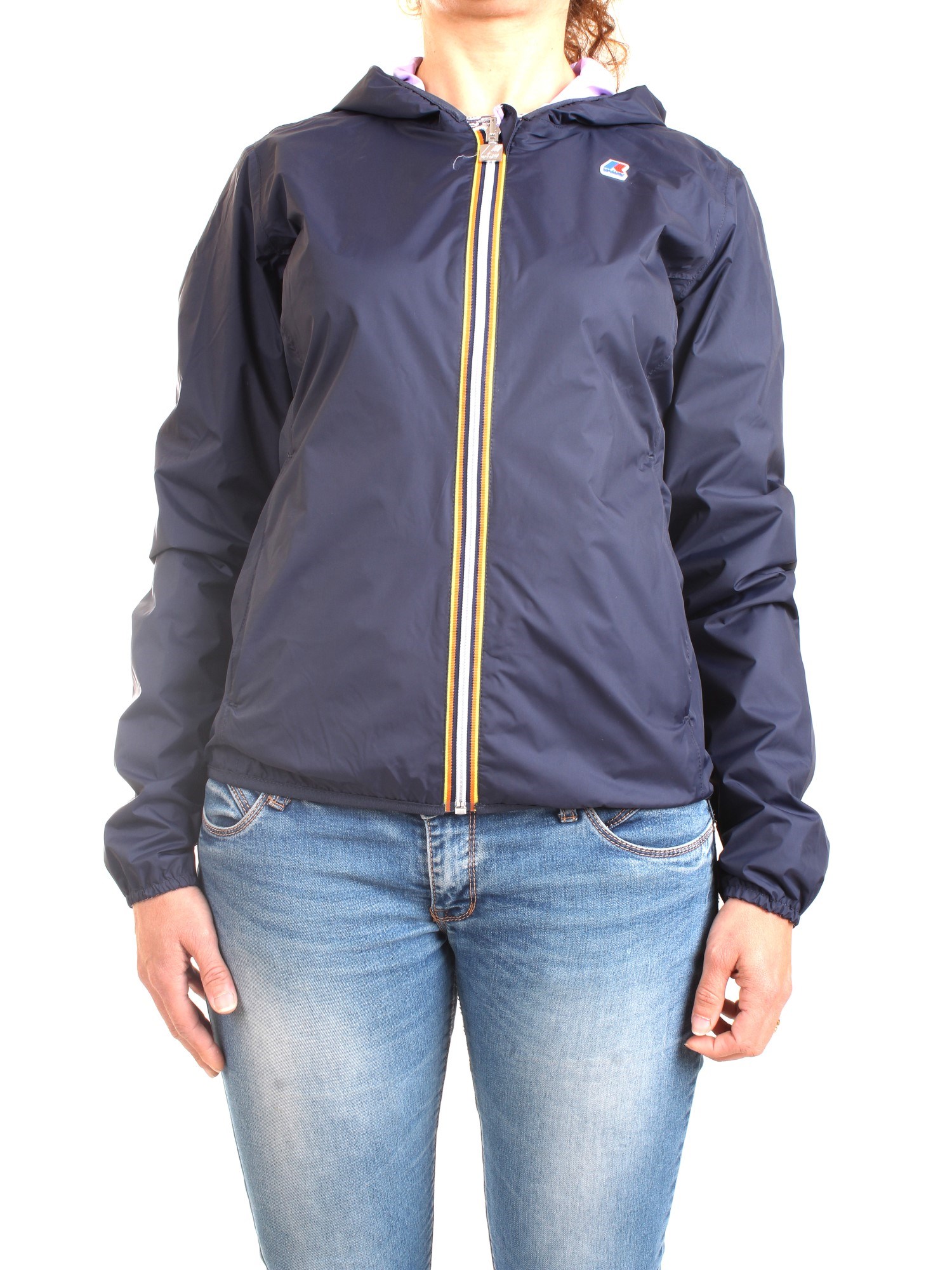 K-WAY K111NLW Blue Clothing Woman Jacket K-WAY K111NLW Blue Clothing Woman Jacket
