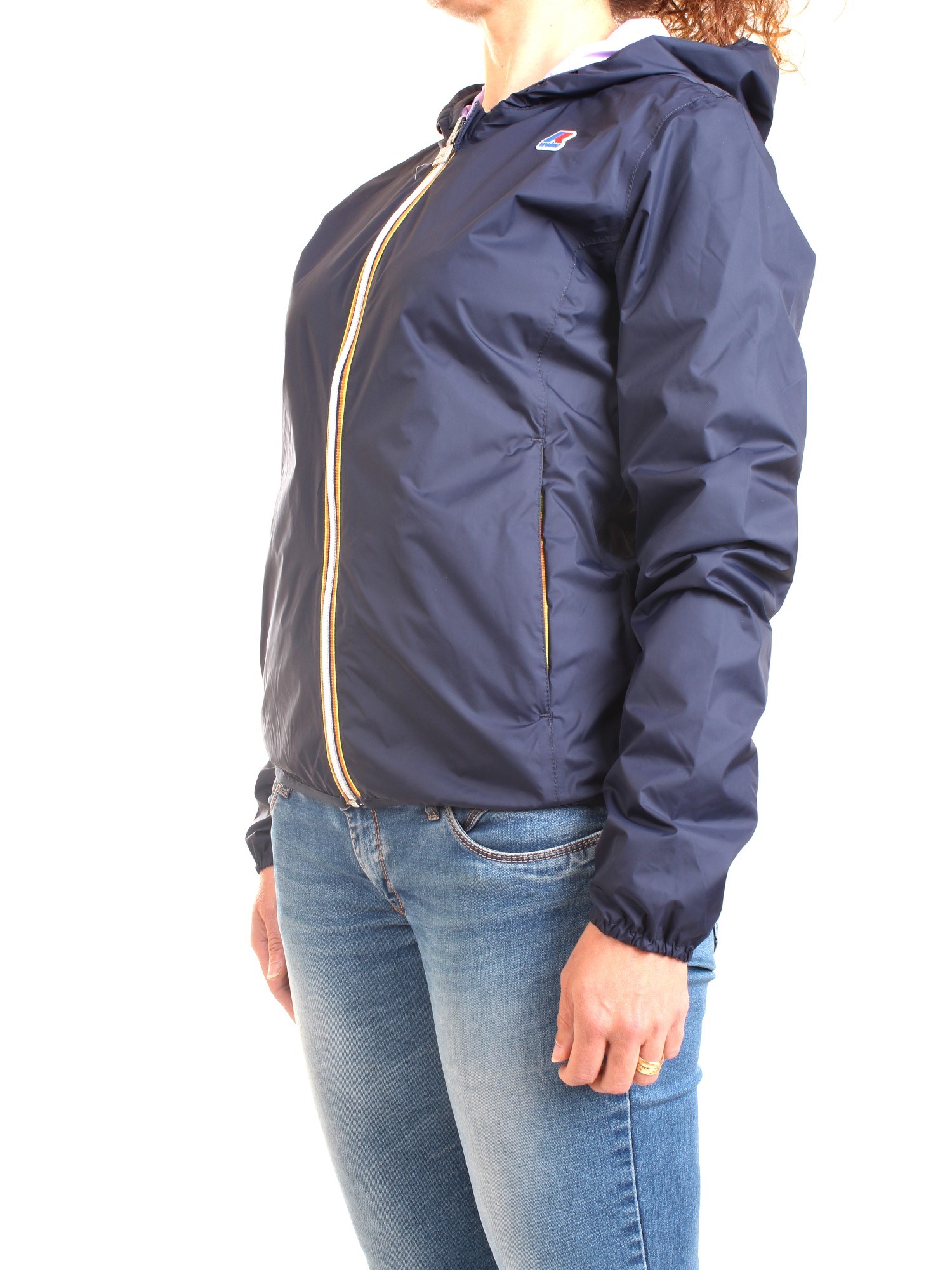 K-WAY K111NLW Blue Clothing Woman Jacket K-WAY K111NLW Blue Clothing Woman Jacket