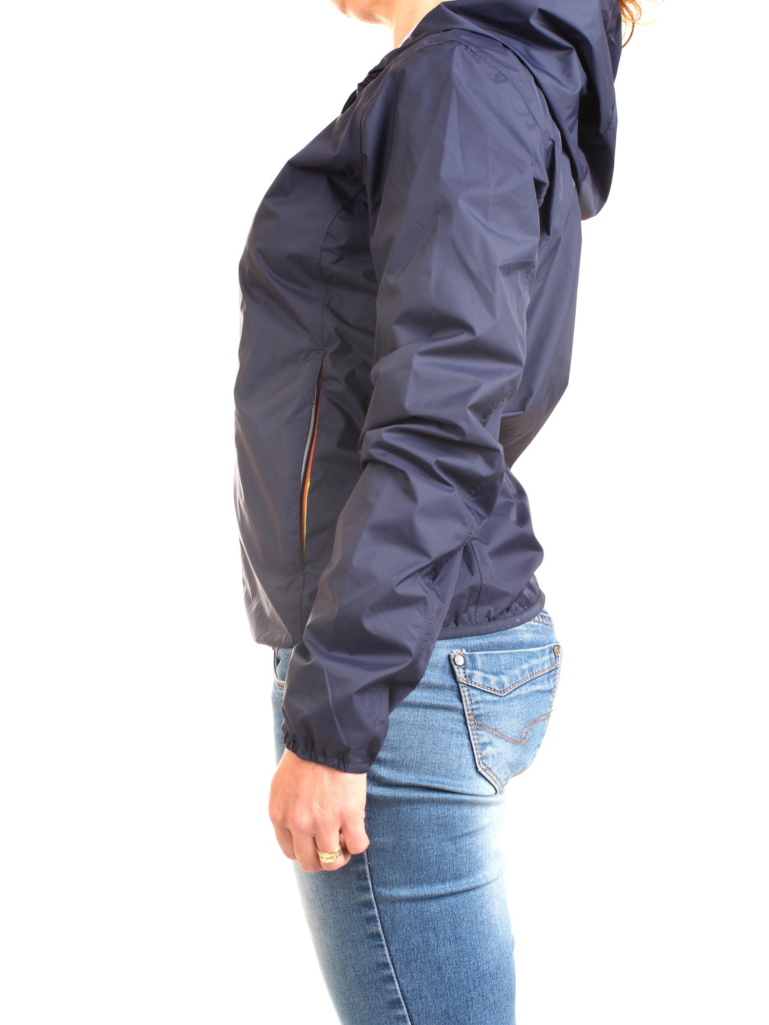 K-WAY K111NLW Blue Clothing Woman Jacket K-WAY K111NLW Blue Clothing Woman Jacket