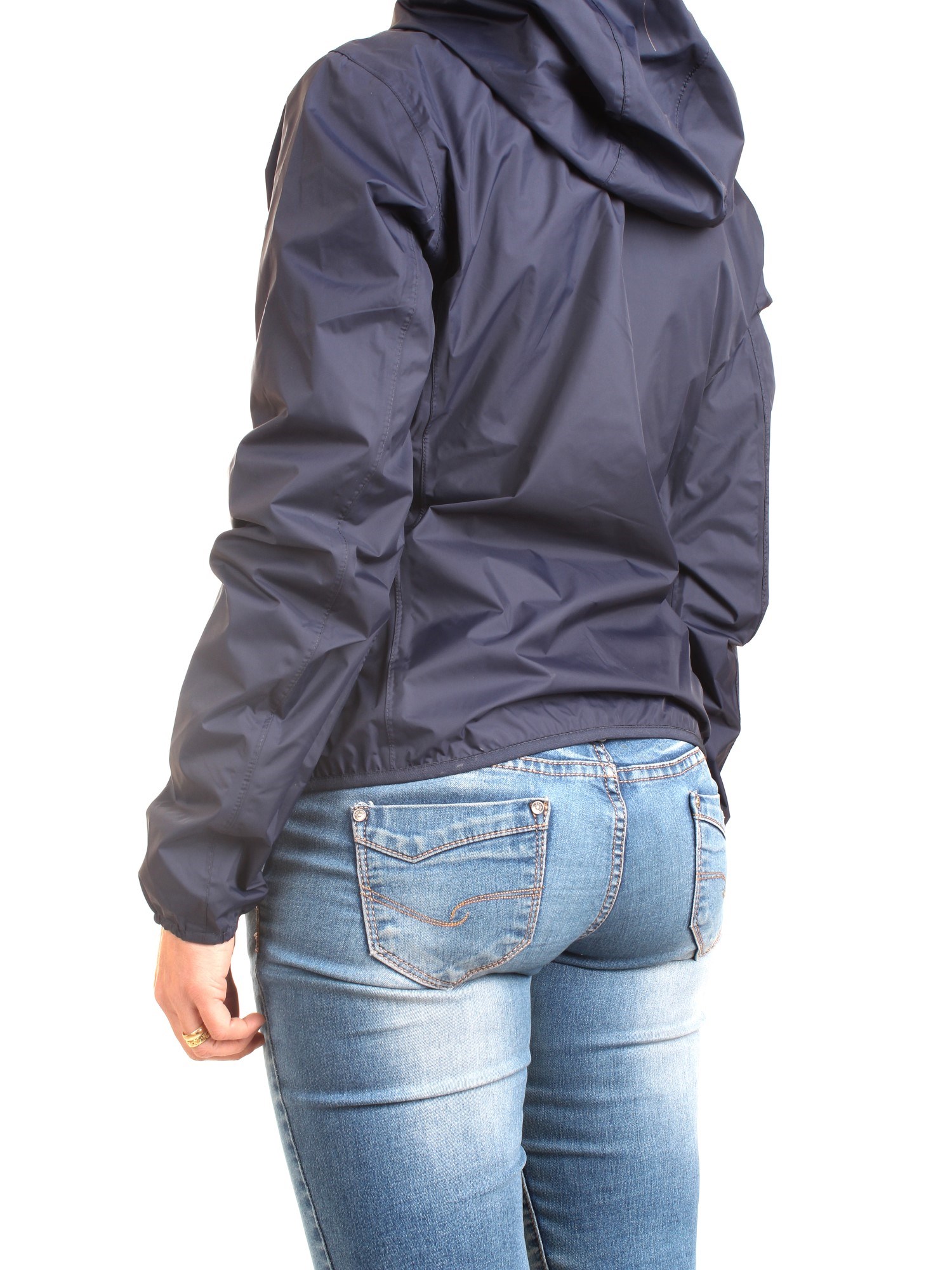 K-WAY K111NLW Blue Clothing Woman Jacket K-WAY K111NLW Blue Clothing Woman Jacket