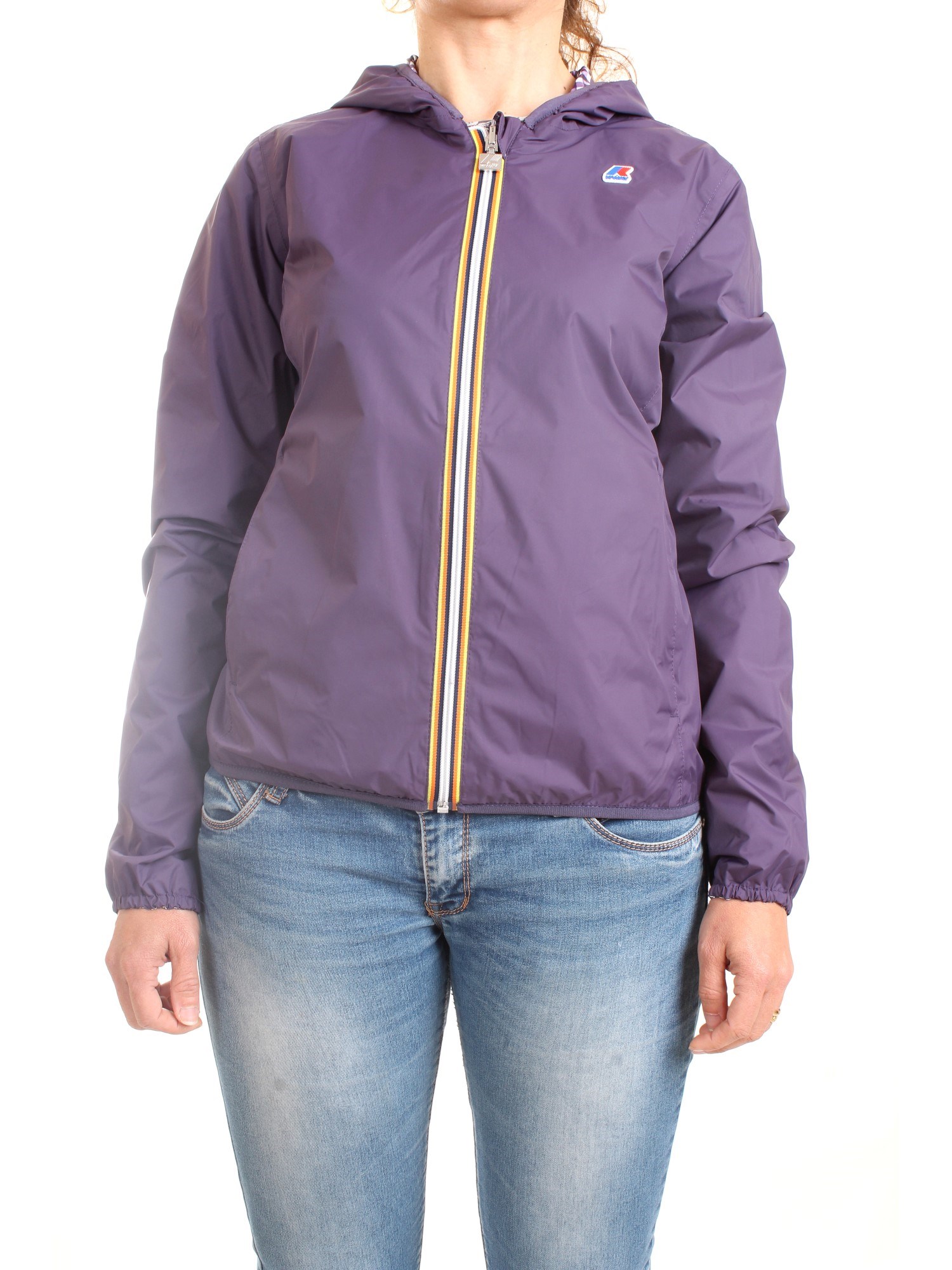 K-WAY K111P7W Violet Clothing Woman Jacket K-WAY K111P7W Violet Clothing Woman Jacket