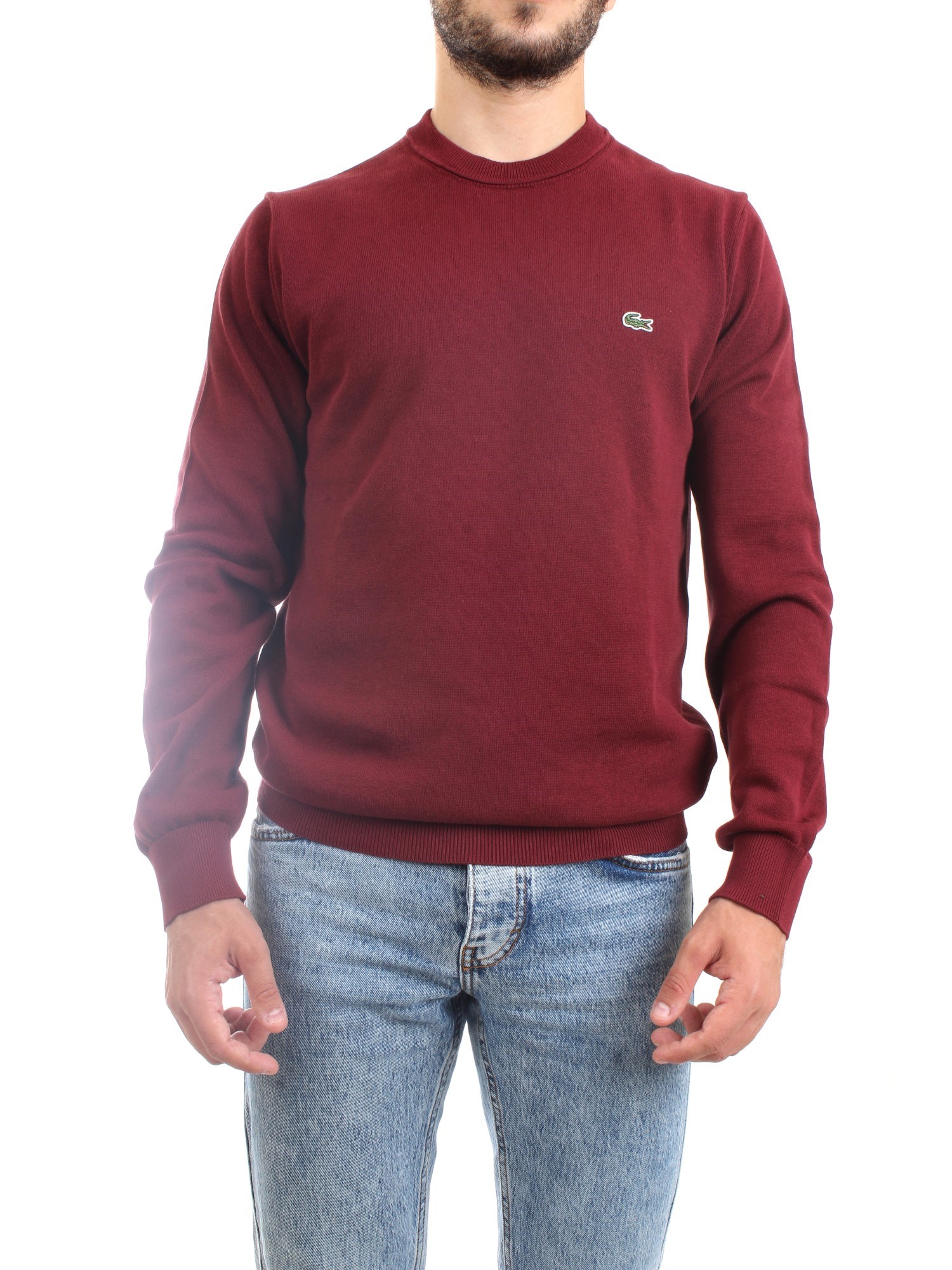 Lacoste AH2193 00 Bordeaux Clothing Man Sweater Lacoste AH2193 00 Bordeaux Clothing Man Sweater