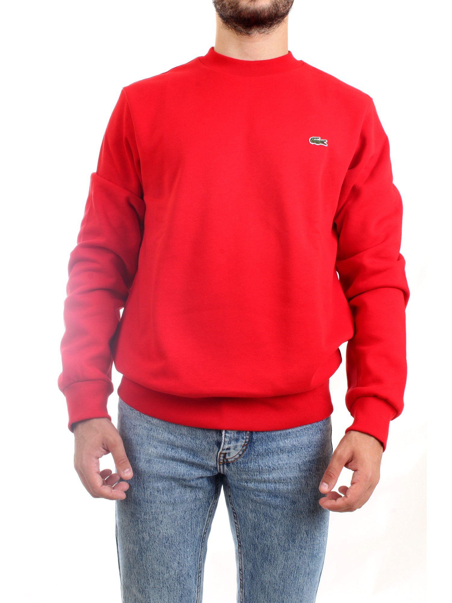 Lacoste SH9608 00 Red Clothing Unisex Sweater Lacoste SH9608 00 Red Clothing Unisex Sweater