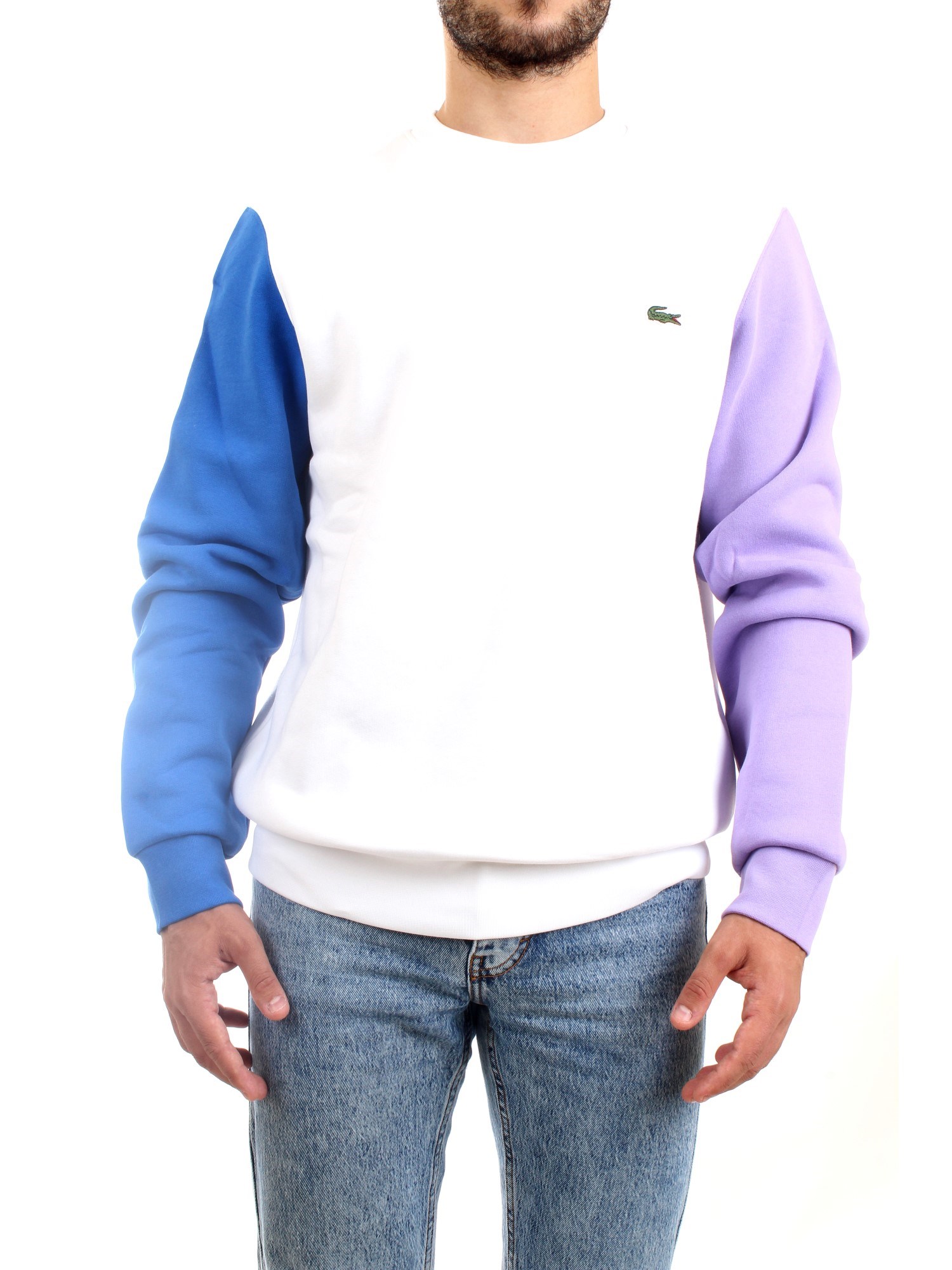 Lacoste SH9615 00 White Clothing Unisex Sweater Lacoste SH9615 00 White Clothing Unisex Sweater