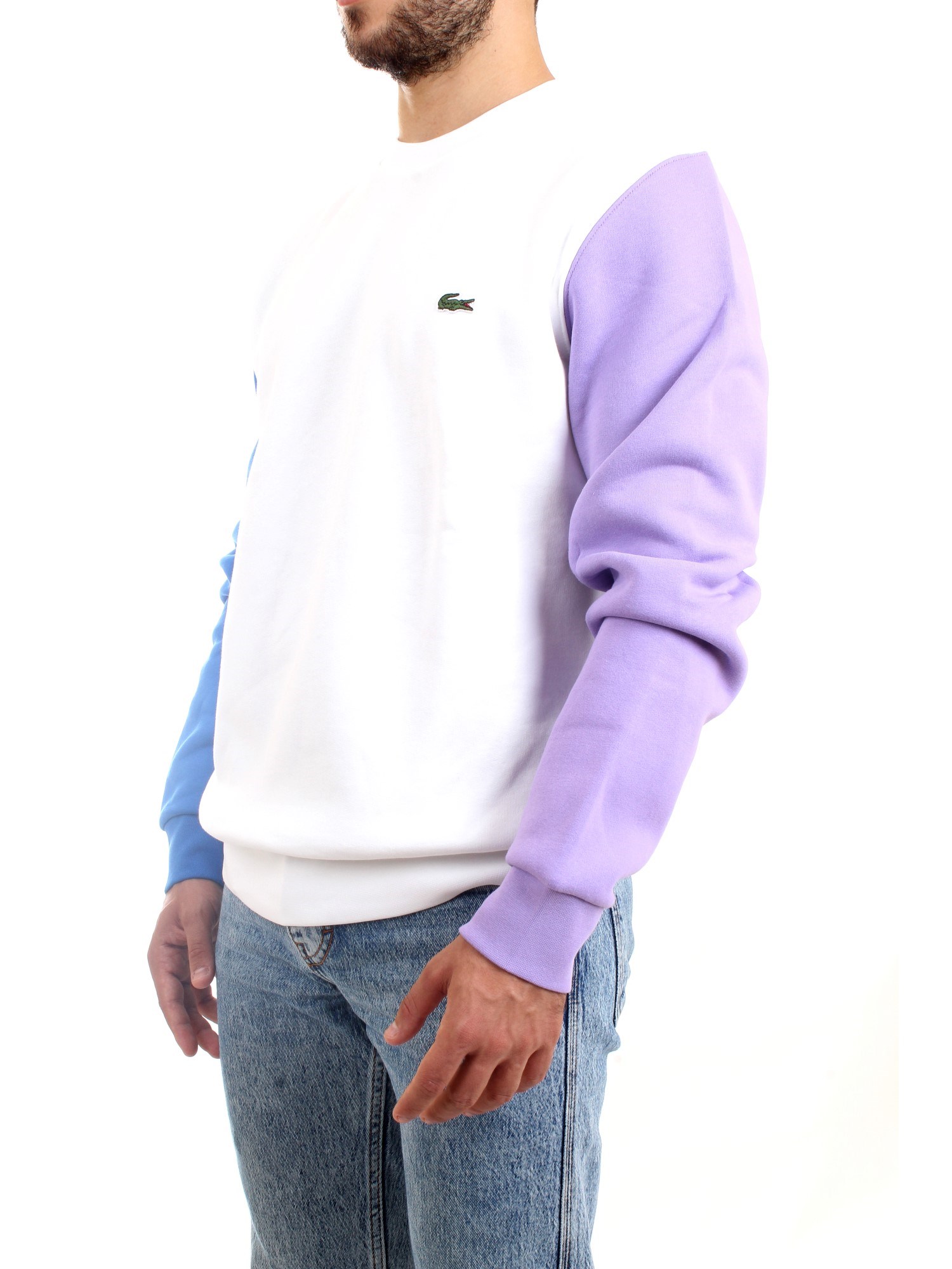 Lacoste SH9615 00 White Clothing Unisex Sweater Lacoste SH9615 00 White Clothing Unisex Sweater