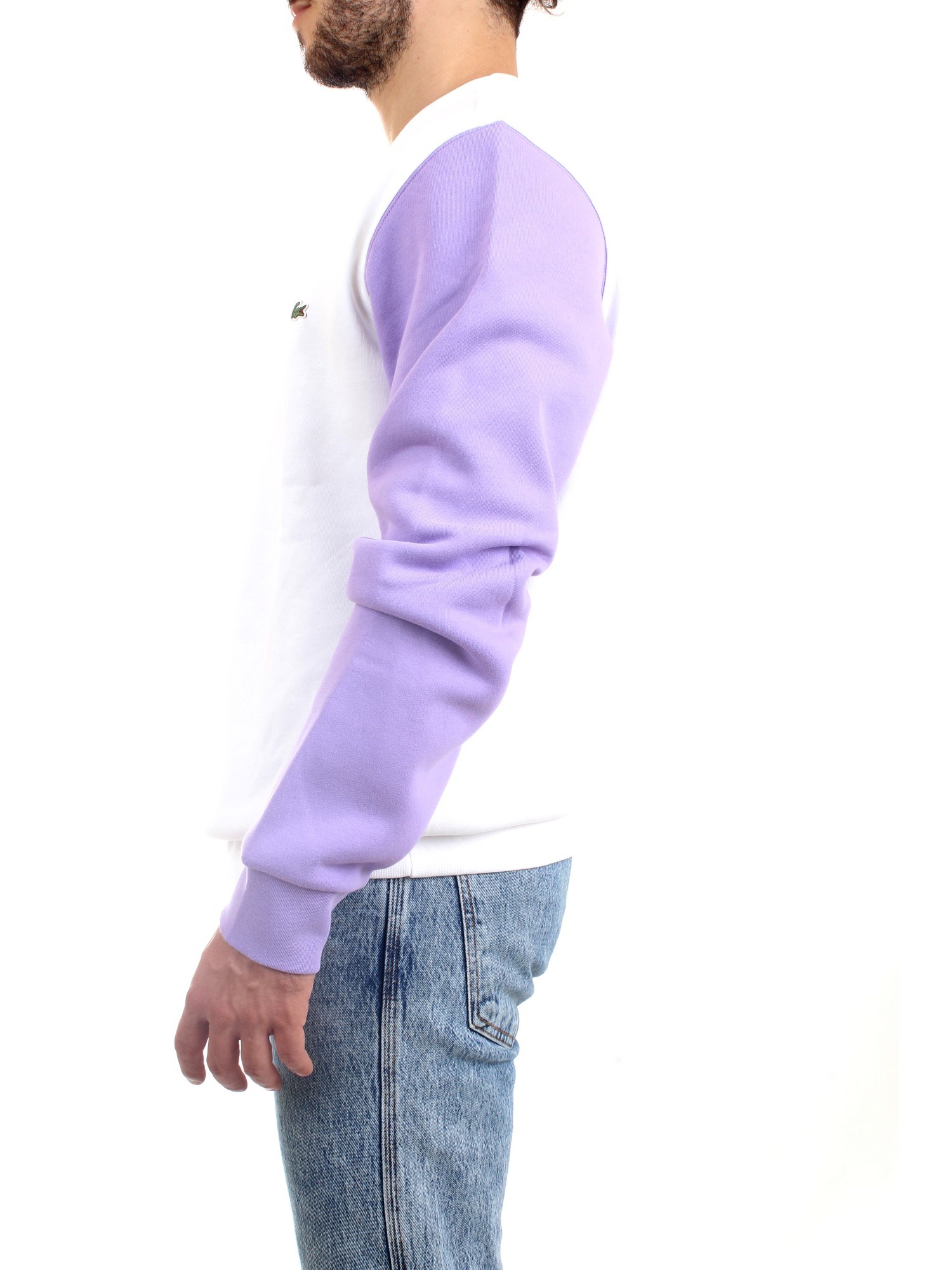 Lacoste SH9615 00 White Clothing Unisex Sweater Lacoste SH9615 00 White Clothing Unisex Sweater
