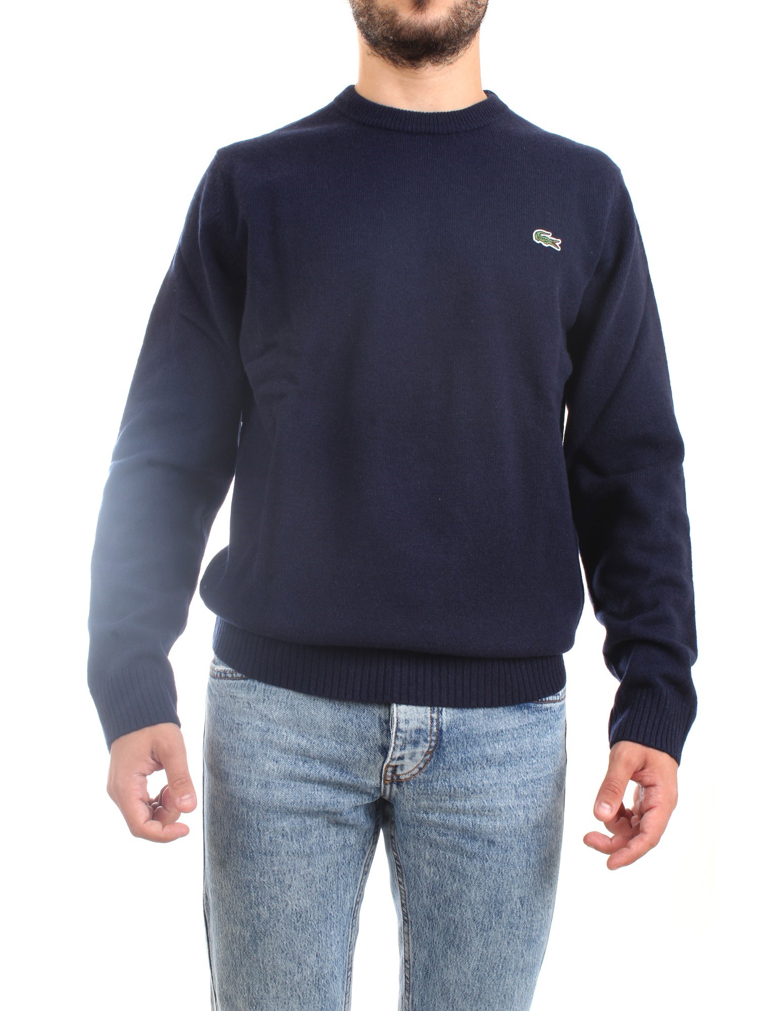 Lacoste AH1988 00 Blue Clothing Man Pullover Lacoste AH1988 00 Blue Clothing Man Pullover
