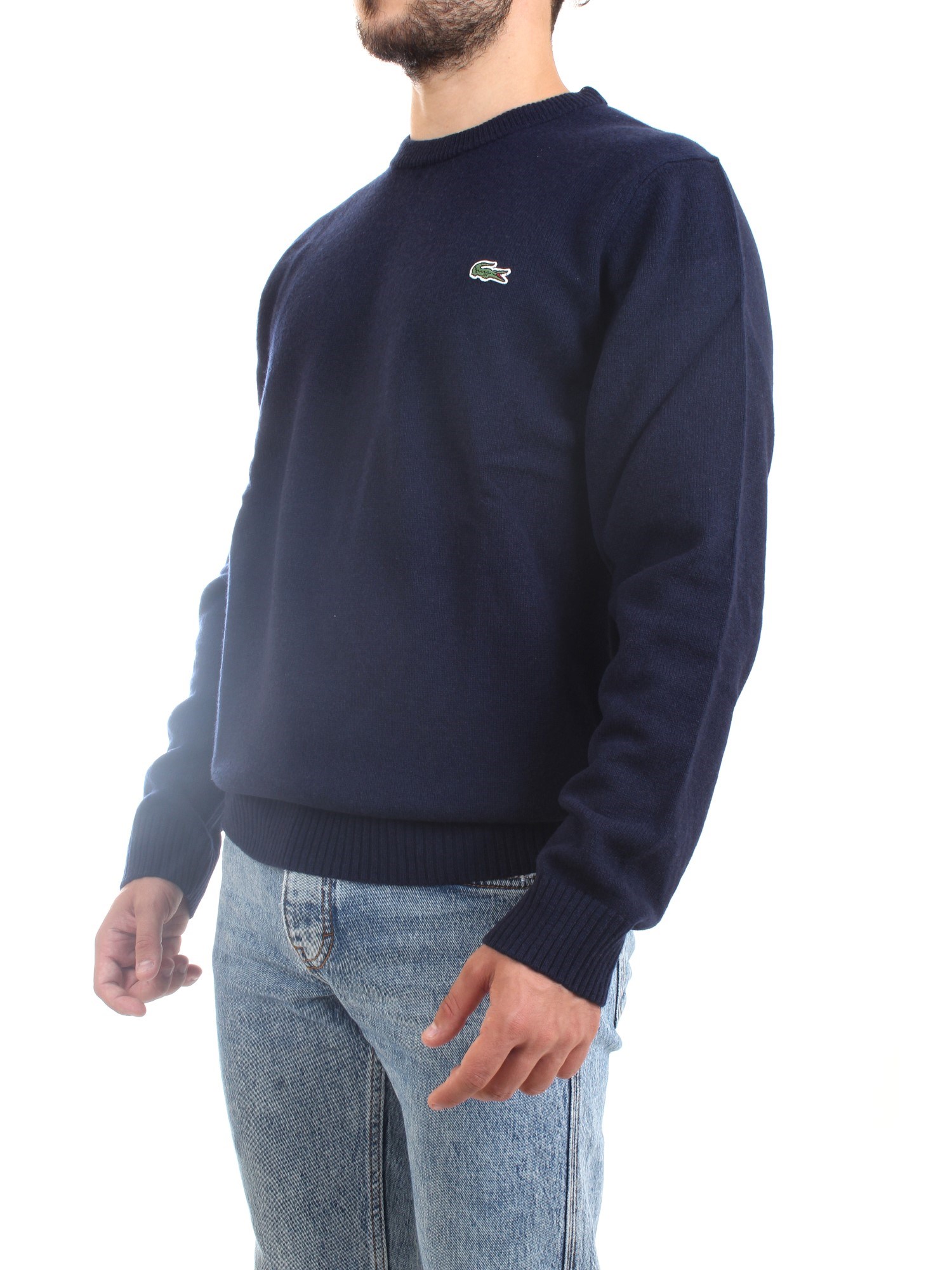 Lacoste AH1988 00 Blue Clothing Man Pullover Lacoste AH1988 00 Blue Clothing Man Pullover