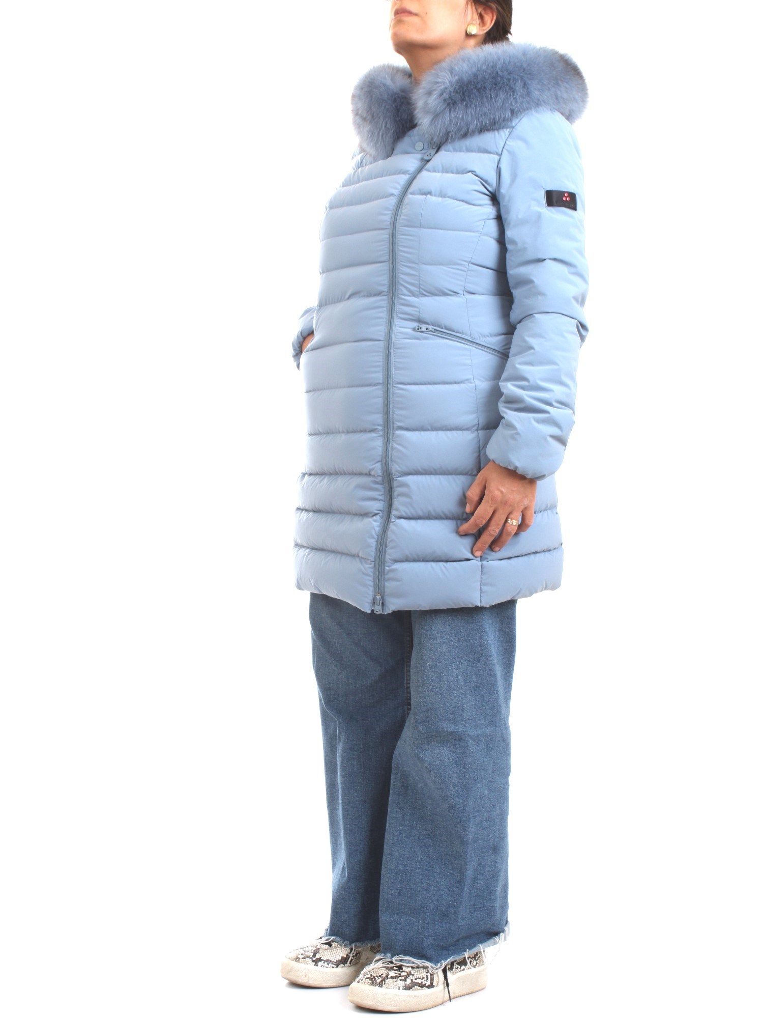 PEUTEREY PED3657 Light blue Clothing Woman Duvet PEUTEREY PED3657 Light blue Clothing Woman Duvet