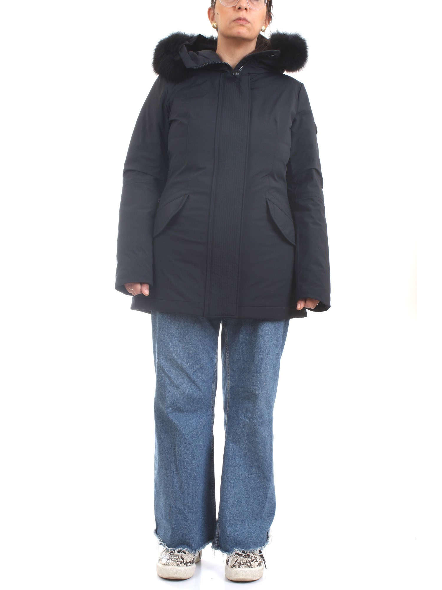 PEUTEREY PED4445 Black Clothing Woman Duvet PEUTEREY PED4445 Black Clothing Woman Duvet
