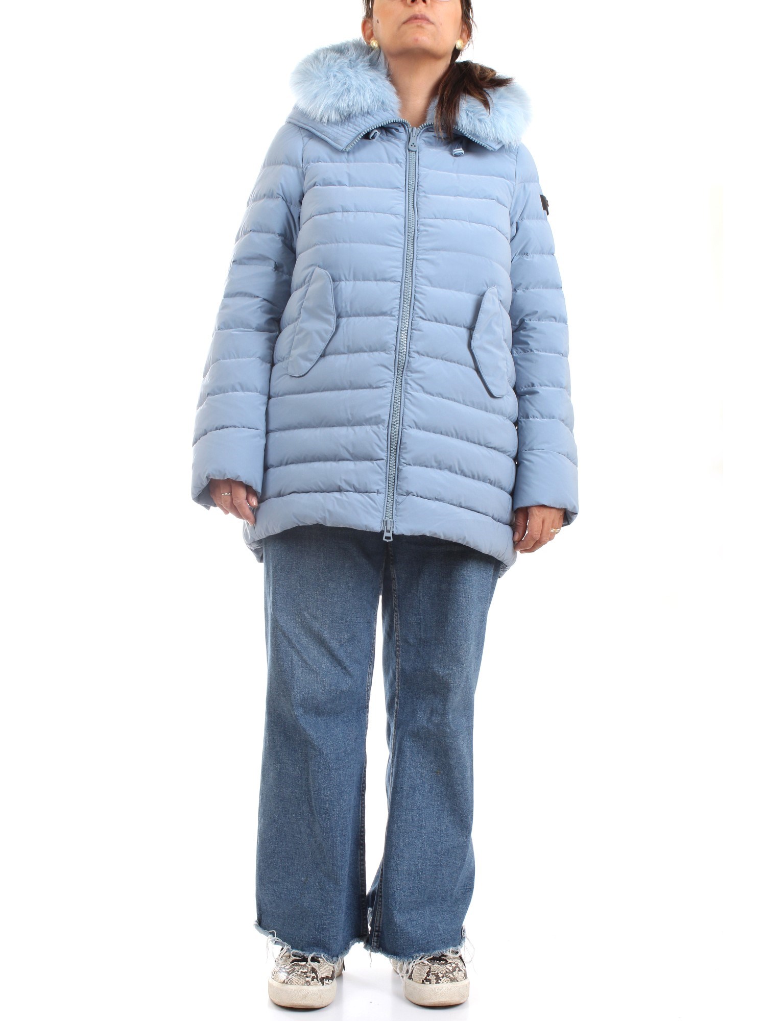 PEUTEREY PED4017 Light blue Clothing Woman Duvet PEUTEREY PED4017 Light blue Clothing Woman Duvet