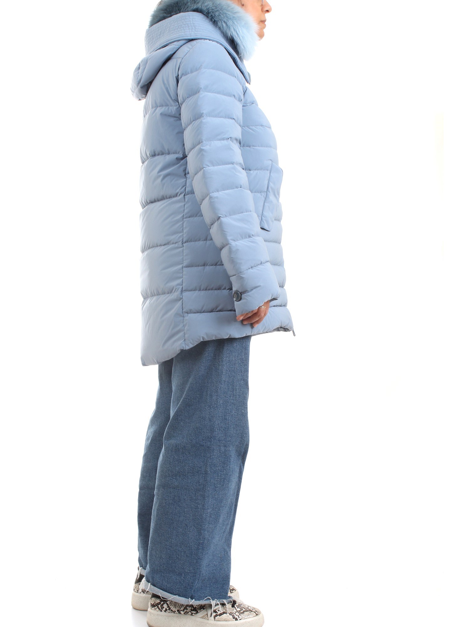 PEUTEREY PED4017 Light blue Clothing Woman Duvet PEUTEREY PED4017 Light blue Clothing Woman Duvet