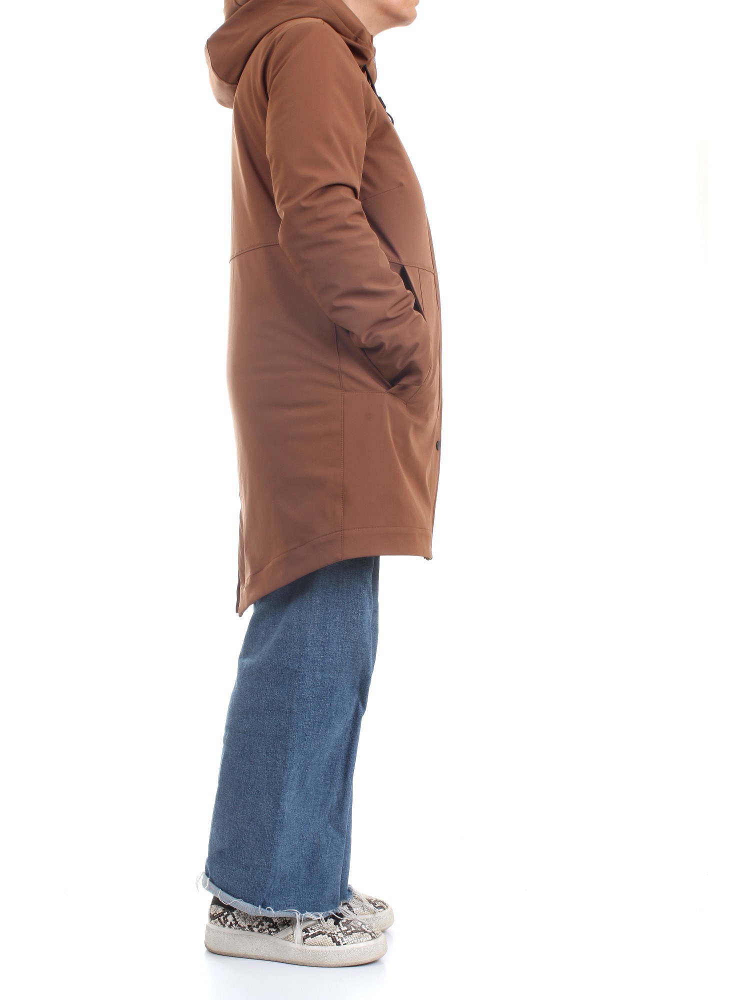 PEUTEREY PED4027 Brown Clothing Woman Duvet PEUTEREY PED4027 Brown Clothing Woman Duvet