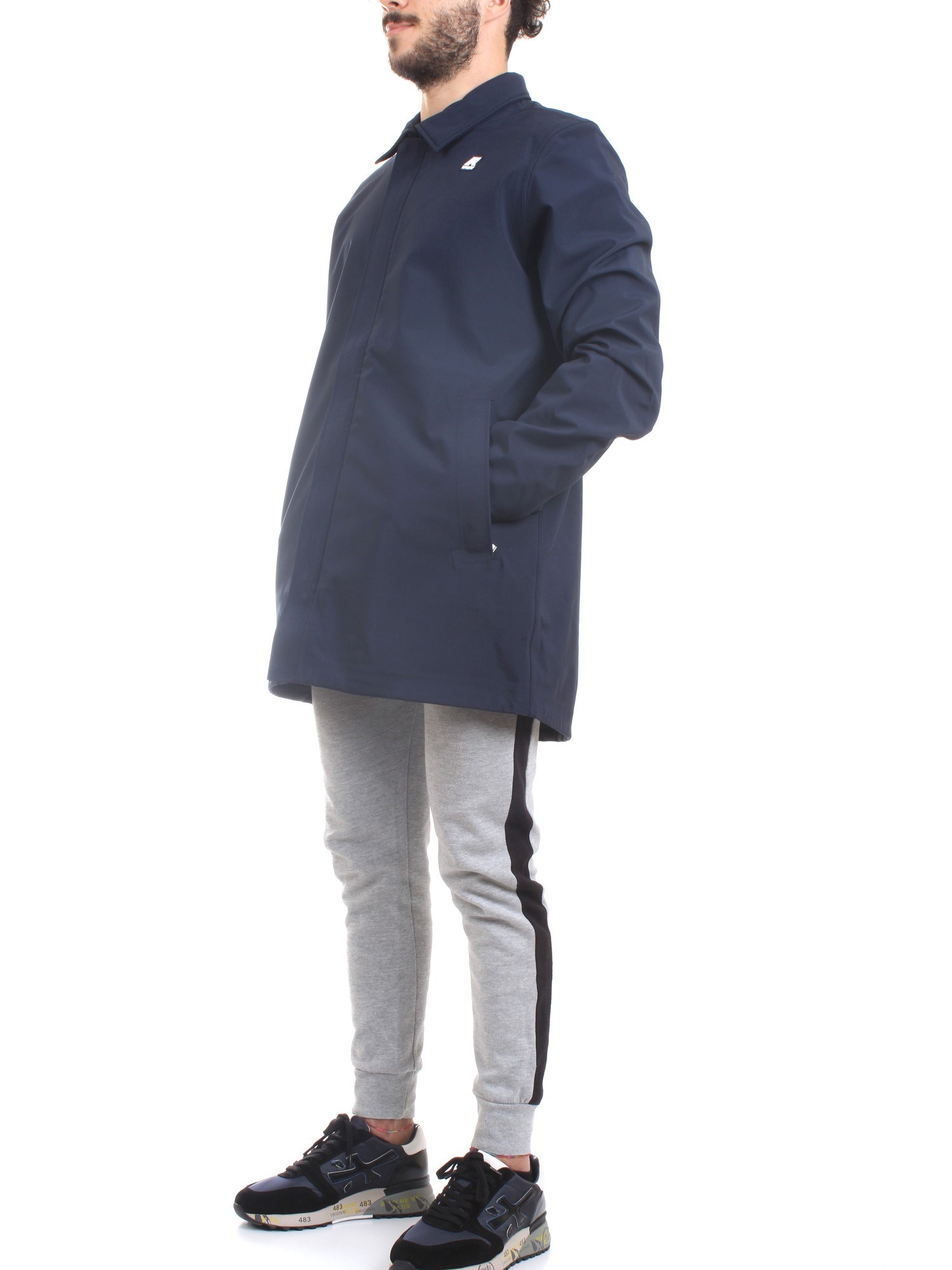 K-WAY k5112vw Blue Clothing Man PARKA K-WAY k5112vw Blue Clothing Man PARKA