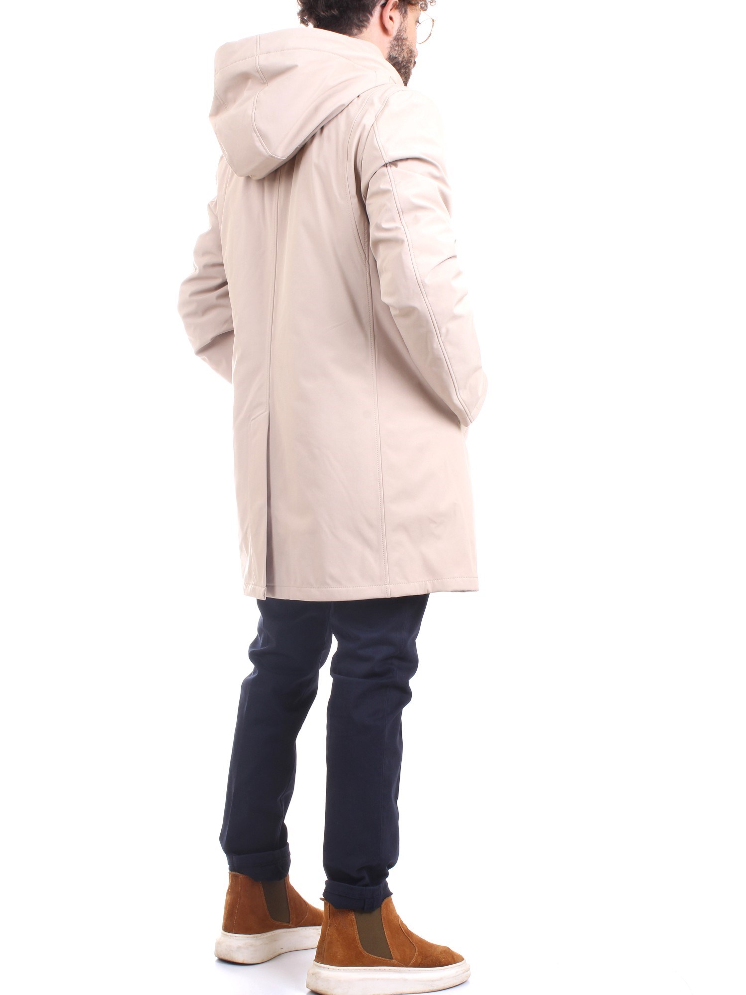 MANUEL RITZ 3332H8400 Beige Clothing Man Overcoat MANUEL RITZ 3332H8400 Beige Clothing Man Overcoat