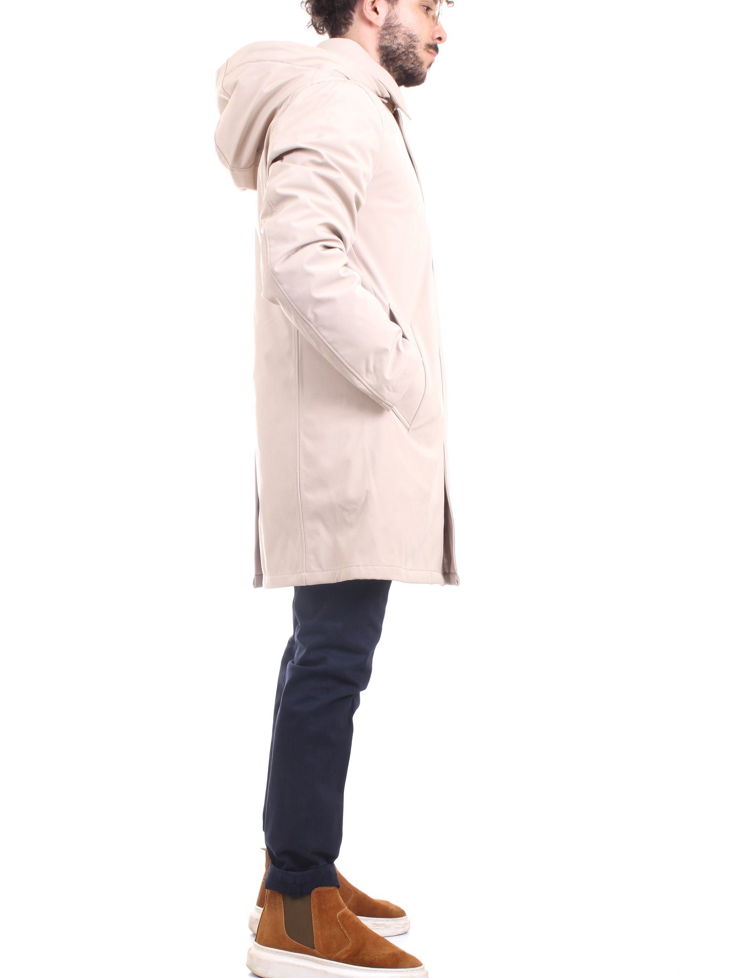 MANUEL RITZ 3332H8400 Beige Clothing Man Overcoat MANUEL RITZ 3332H8400 Beige Clothing Man Overcoat