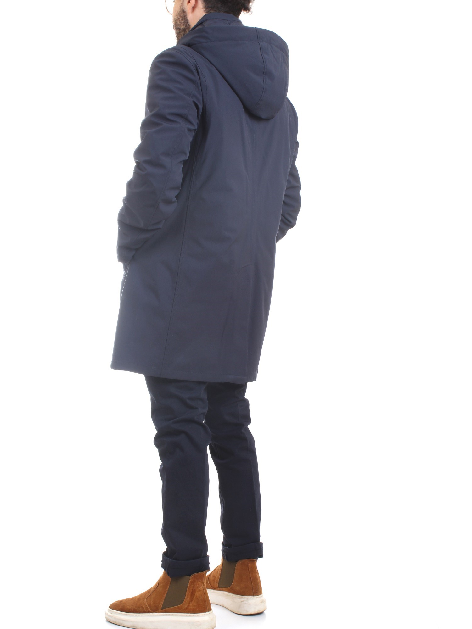 MANUEL RITZ GBDA2001 Blue Clothing Man Overcoat MANUEL RITZ GBDA2001 Blue Clothing Man Overcoat