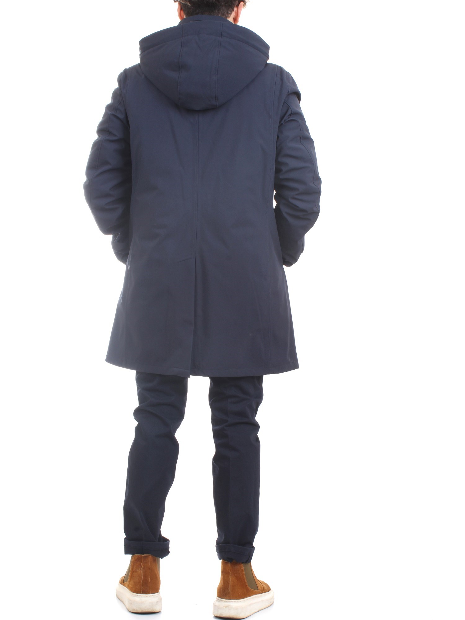 MANUEL RITZ GBDA2001 Blue Clothing Man Overcoat MANUEL RITZ GBDA2001 Blue Clothing Man Overcoat