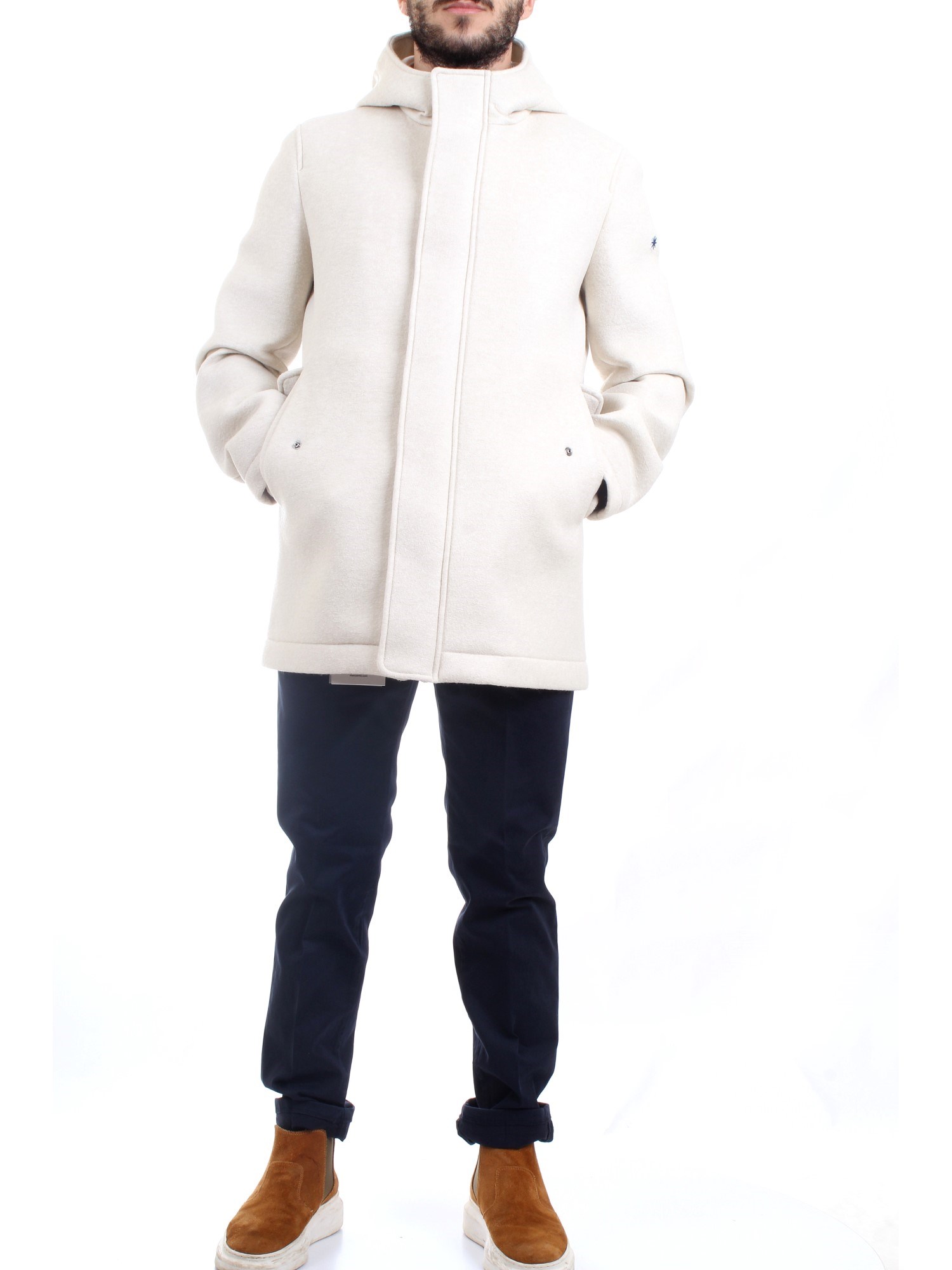 MANUEL RITZ 3332H8317 Milk Clothing Man PARKA MANUEL RITZ 3332H8317 Milk Clothing Man PARKA