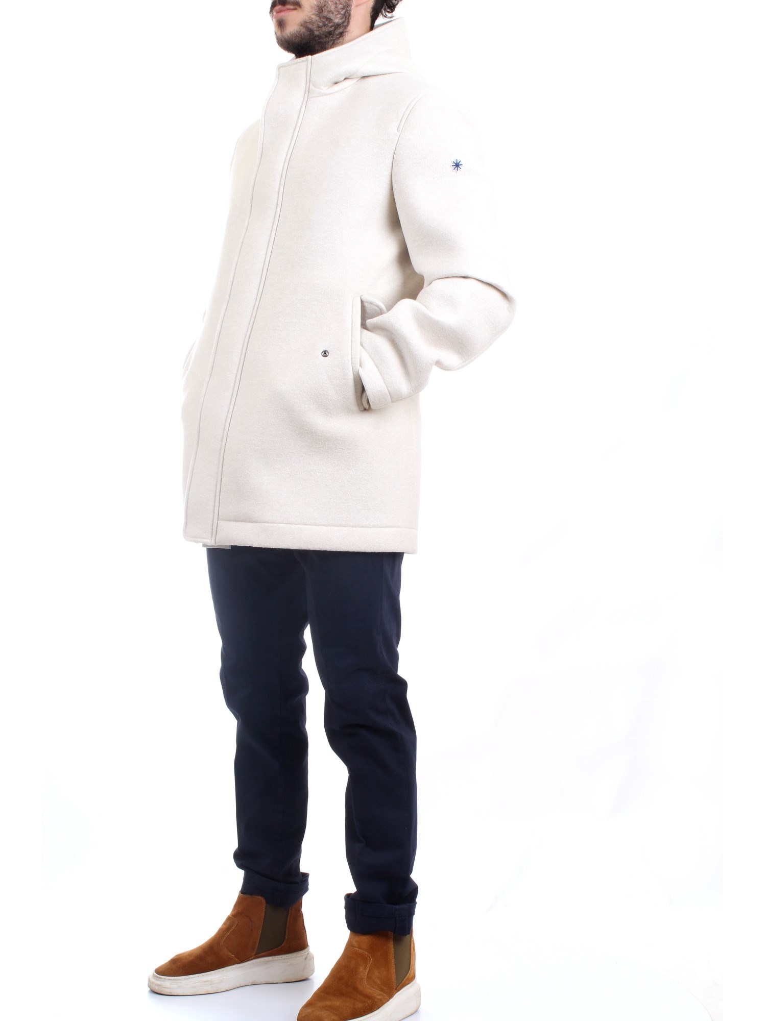 MANUEL RITZ 3332H8317 Milk Clothing Man PARKA MANUEL RITZ 3332H8317 Milk Clothing Man PARKA