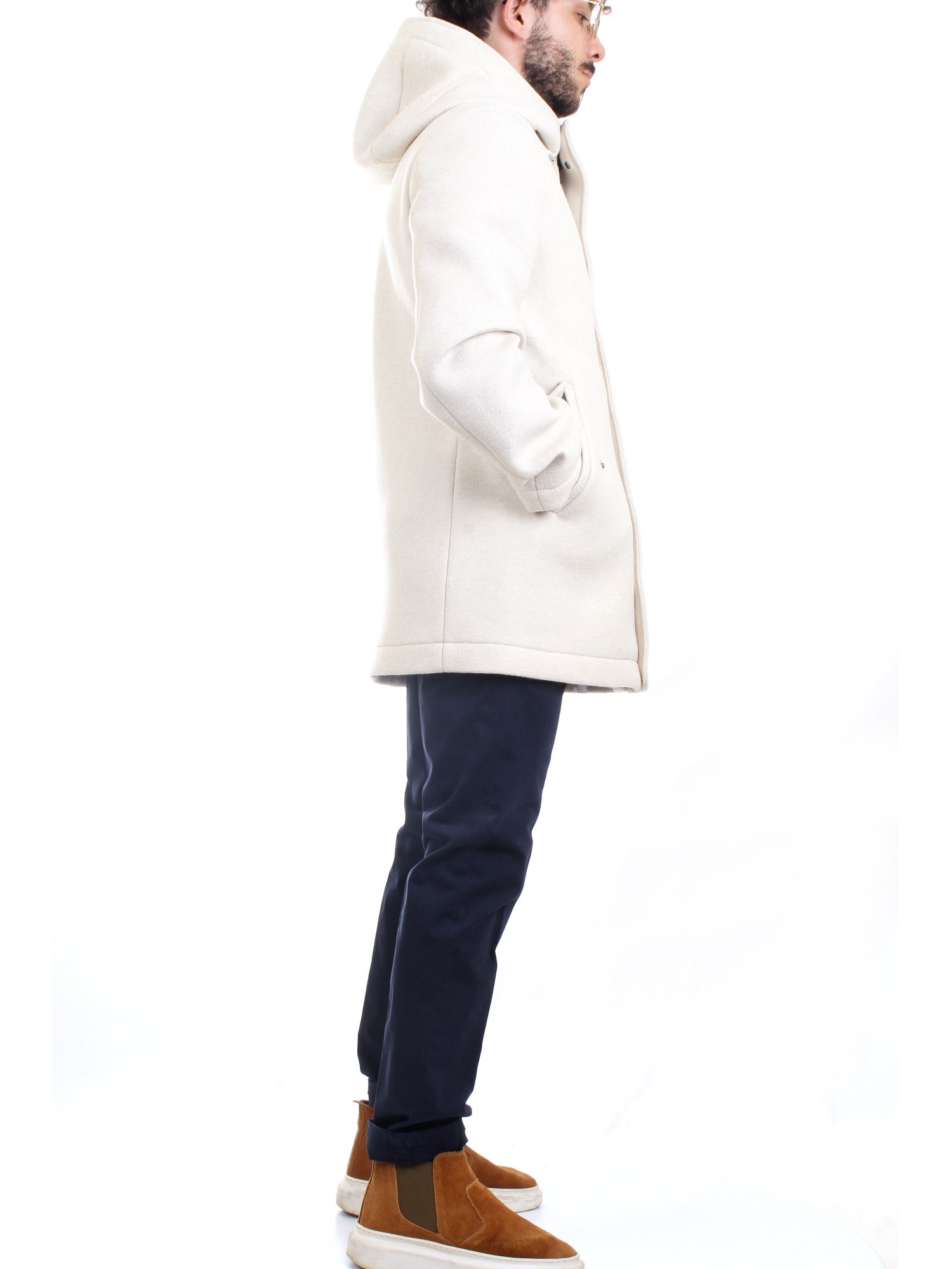 MANUEL RITZ 3332H8317 Milk Clothing Man PARKA MANUEL RITZ 3332H8317 Milk Clothing Man PARKA
