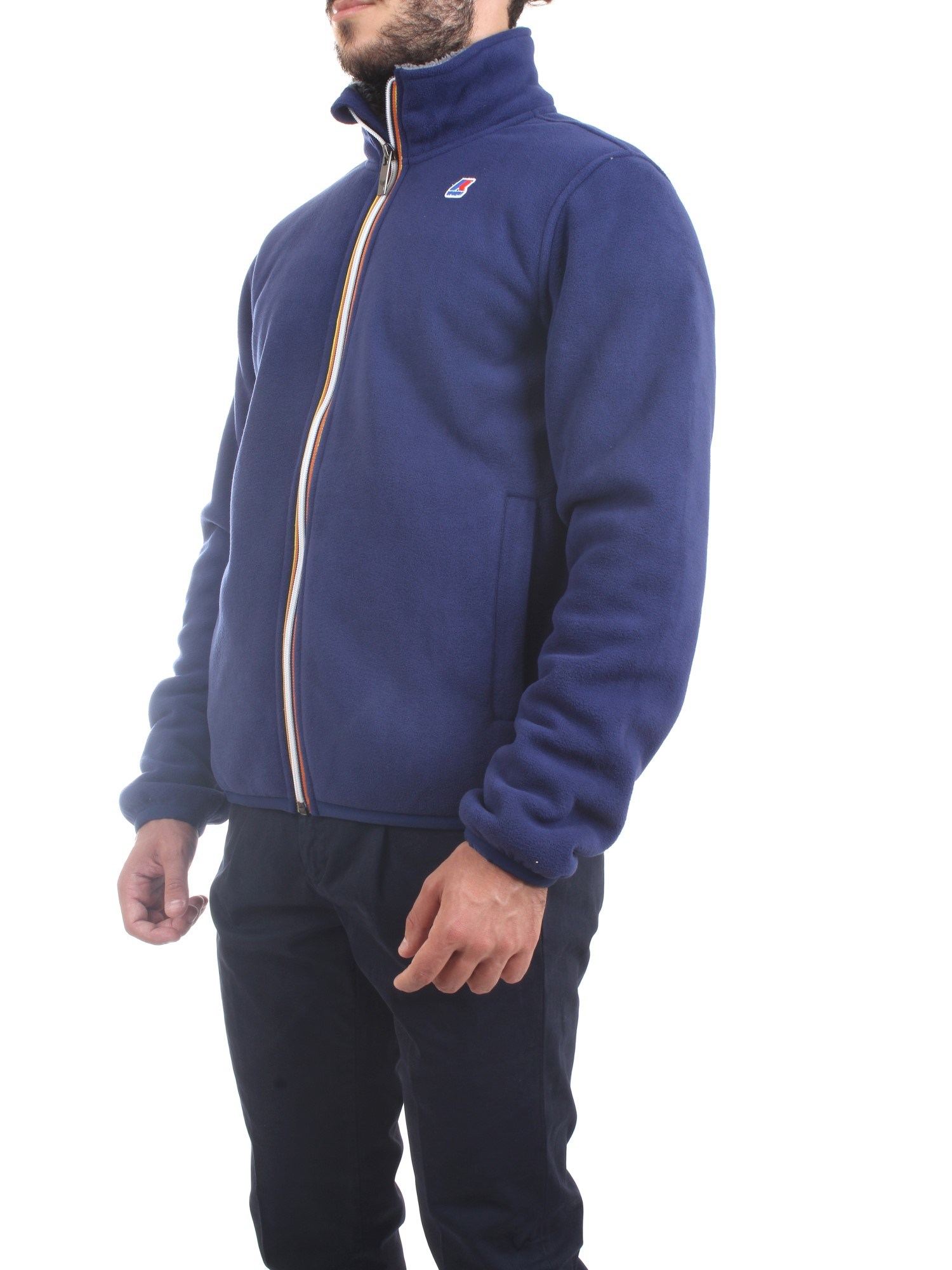 K-WAY K21181W Medium blue Clothing Man Sweater K-WAY K21181W Medium blue Clothing Man Sweater