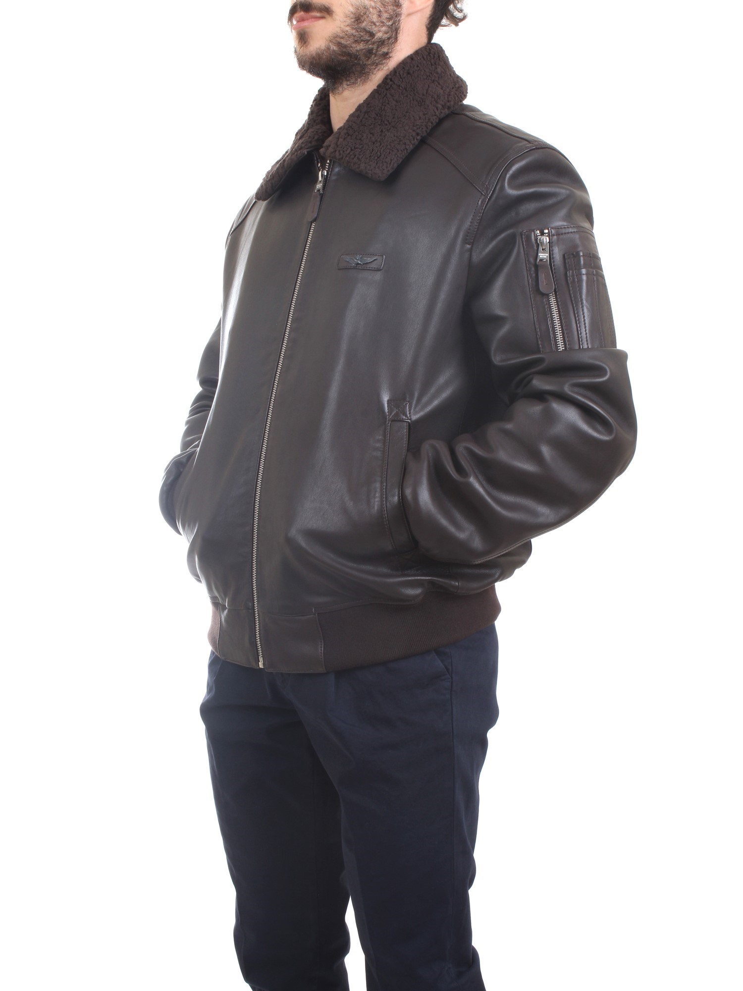 AERONAUTICA MILITARE 222PN927PL161 Leather Clothing Man Jacket AERONAUTICA MILITARE 222PN927PL161 Leather Clothing Man Jacket