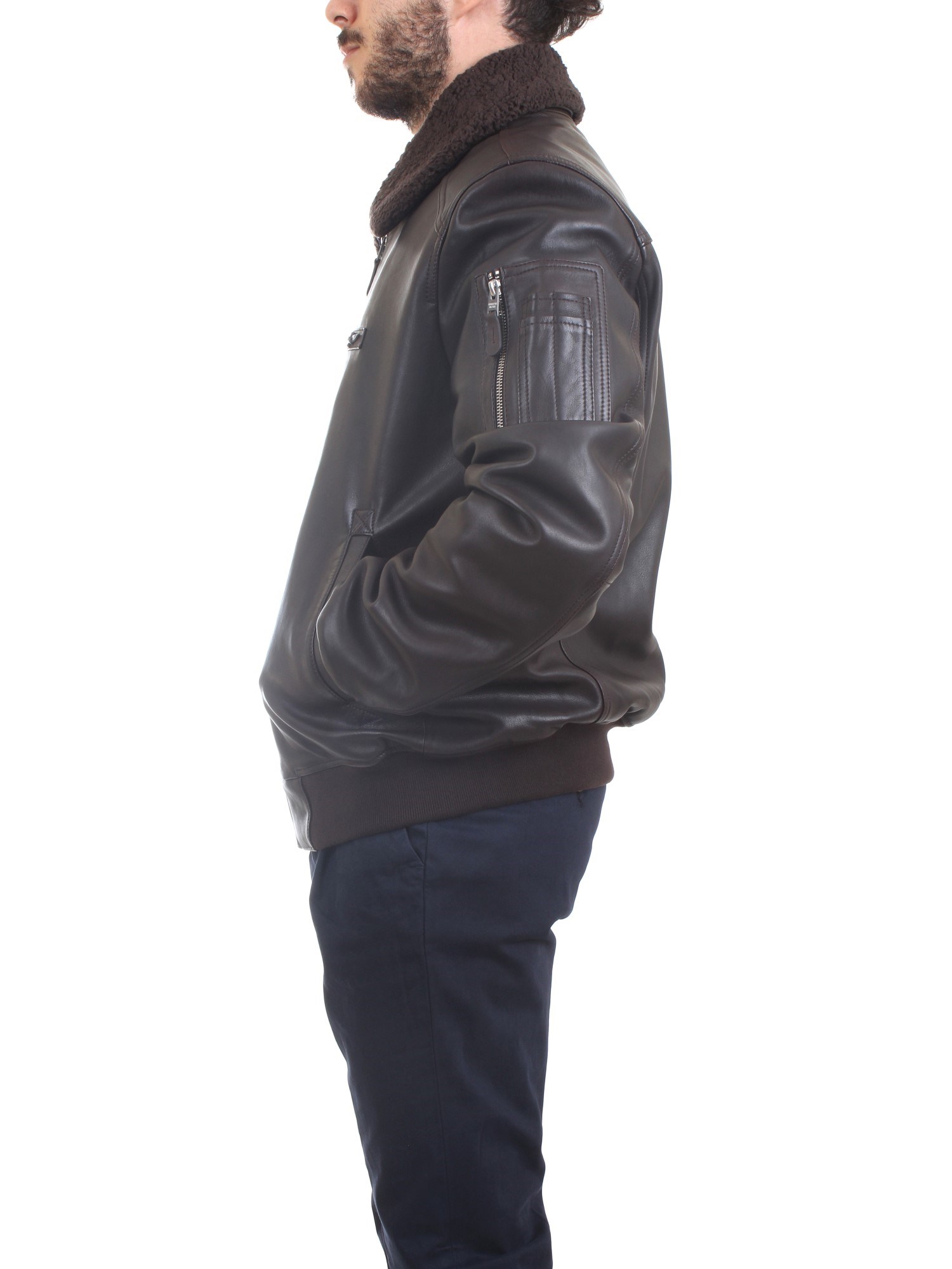 AERONAUTICA MILITARE 222PN927PL161 Leather Clothing Man Jacket AERONAUTICA MILITARE 222PN927PL161 Leather Clothing Man Jacket