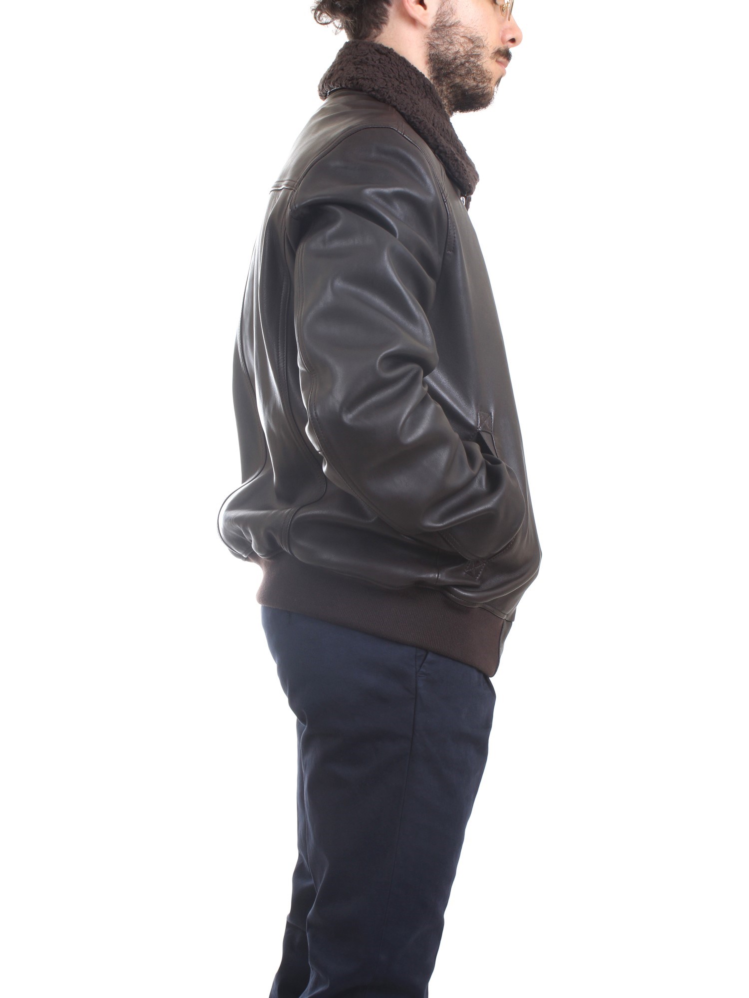 AERONAUTICA MILITARE 222PN927PL161 Leather Clothing Man Jacket AERONAUTICA MILITARE 222PN927PL161 Leather Clothing Man Jacket