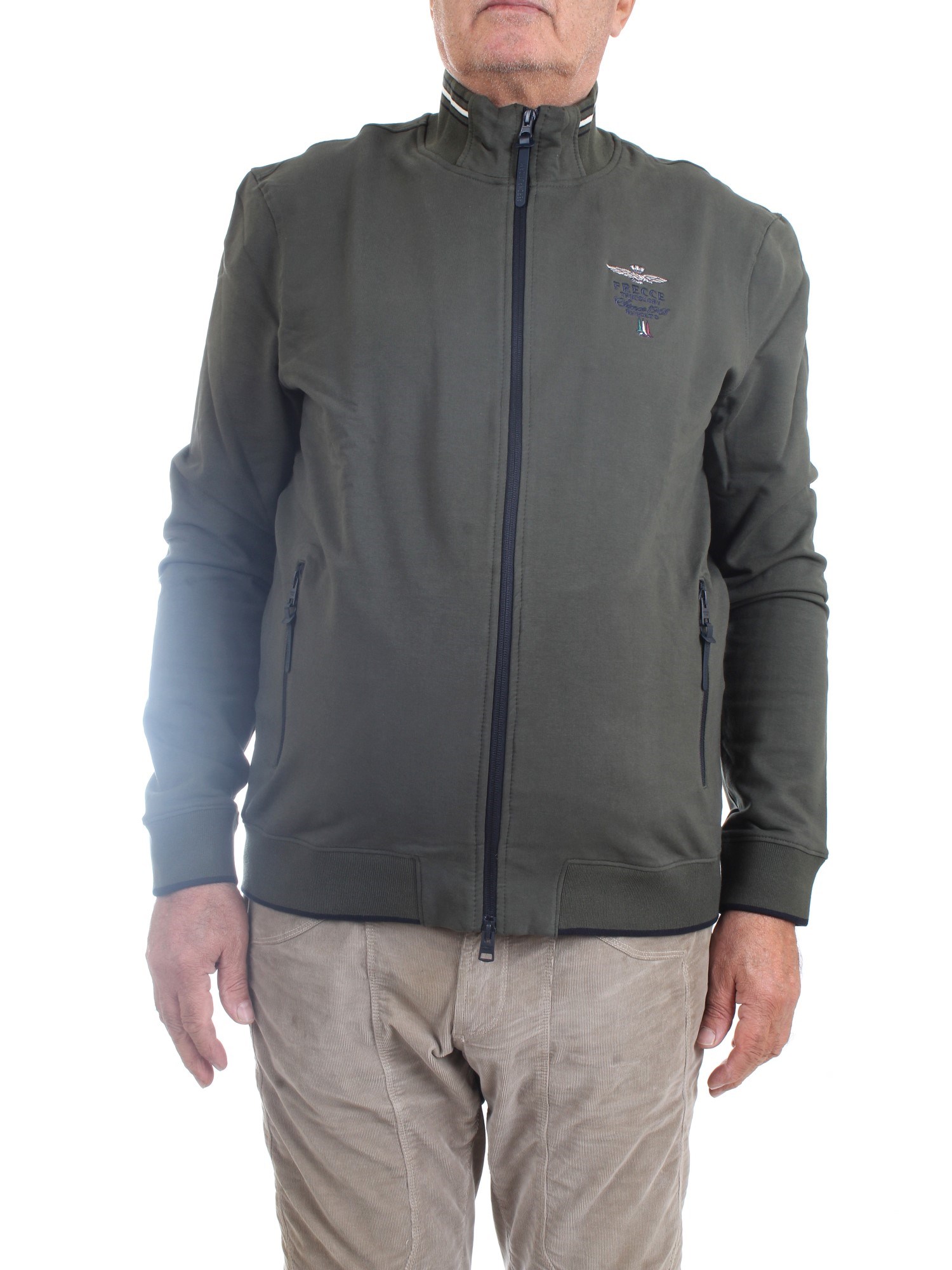 AERONAUTICA MILITARE 222FE1713F439 Green Clothing Man Sweater AERONAUTICA MILITARE 222FE1713F439 Green Clothing Man Sweater