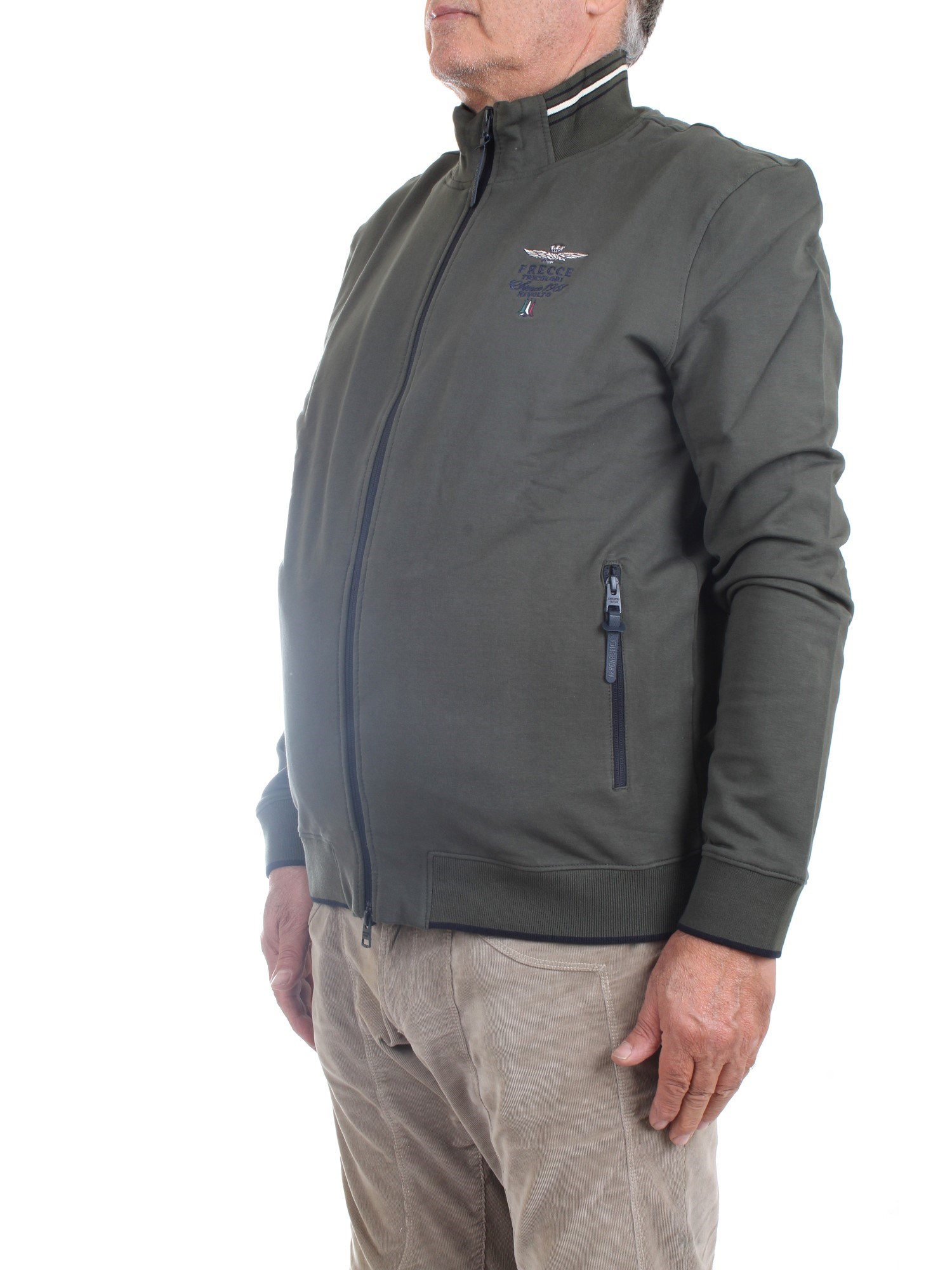 AERONAUTICA MILITARE 222FE1713F439 Green Clothing Man Sweater AERONAUTICA MILITARE 222FE1713F439 Green Clothing Man Sweater