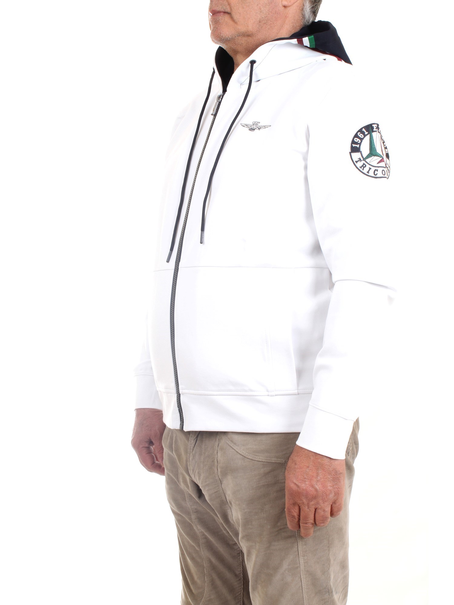 AERONAUTICA MILITARE 222FE1742F475 White Clothing Man Sweater AERONAUTICA MILITARE 222FE1742F475 White Clothing Man Sweater