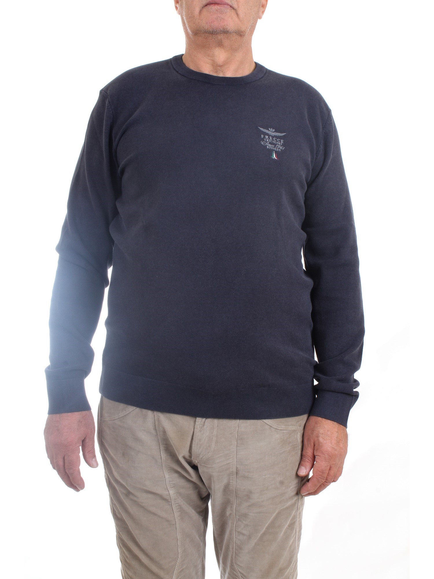AERONAUTICA MILITARE 222MA1394L463 Blue Clothing Man Sweater AERONAUTICA MILITARE 222MA1394L463 Blue Clothing Man Sweater
