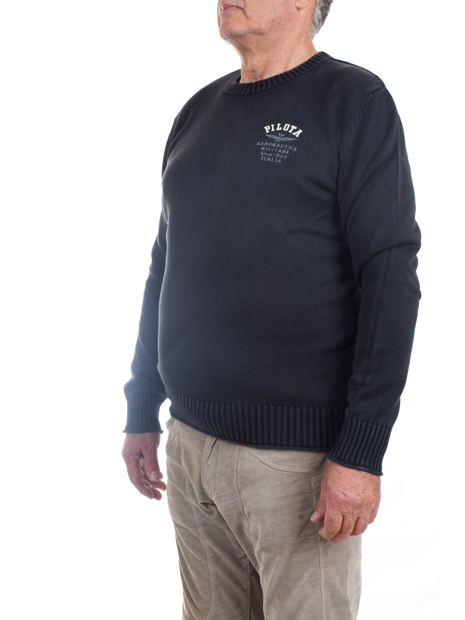 AERONAUTICA MILITARE 222MA1409L474 Black Clothing Man Pullover AERONAUTICA MILITARE 222MA1409L474 Black Clothing Man Pullover