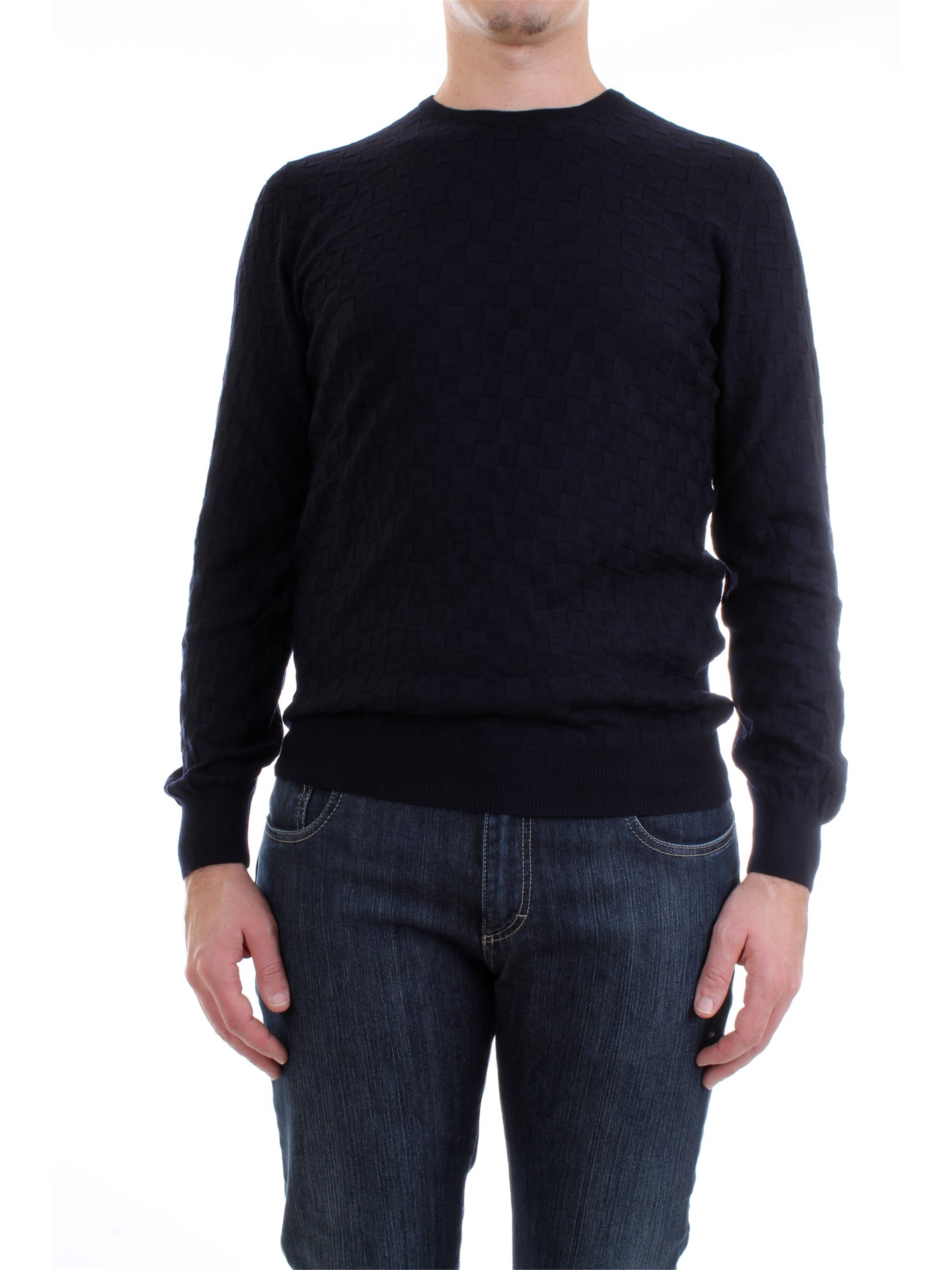Gran Sasso 57167/14218 Blue Clothing Man Pullover Gran Sasso 57167/14218 Blue Clothing Man Pullover