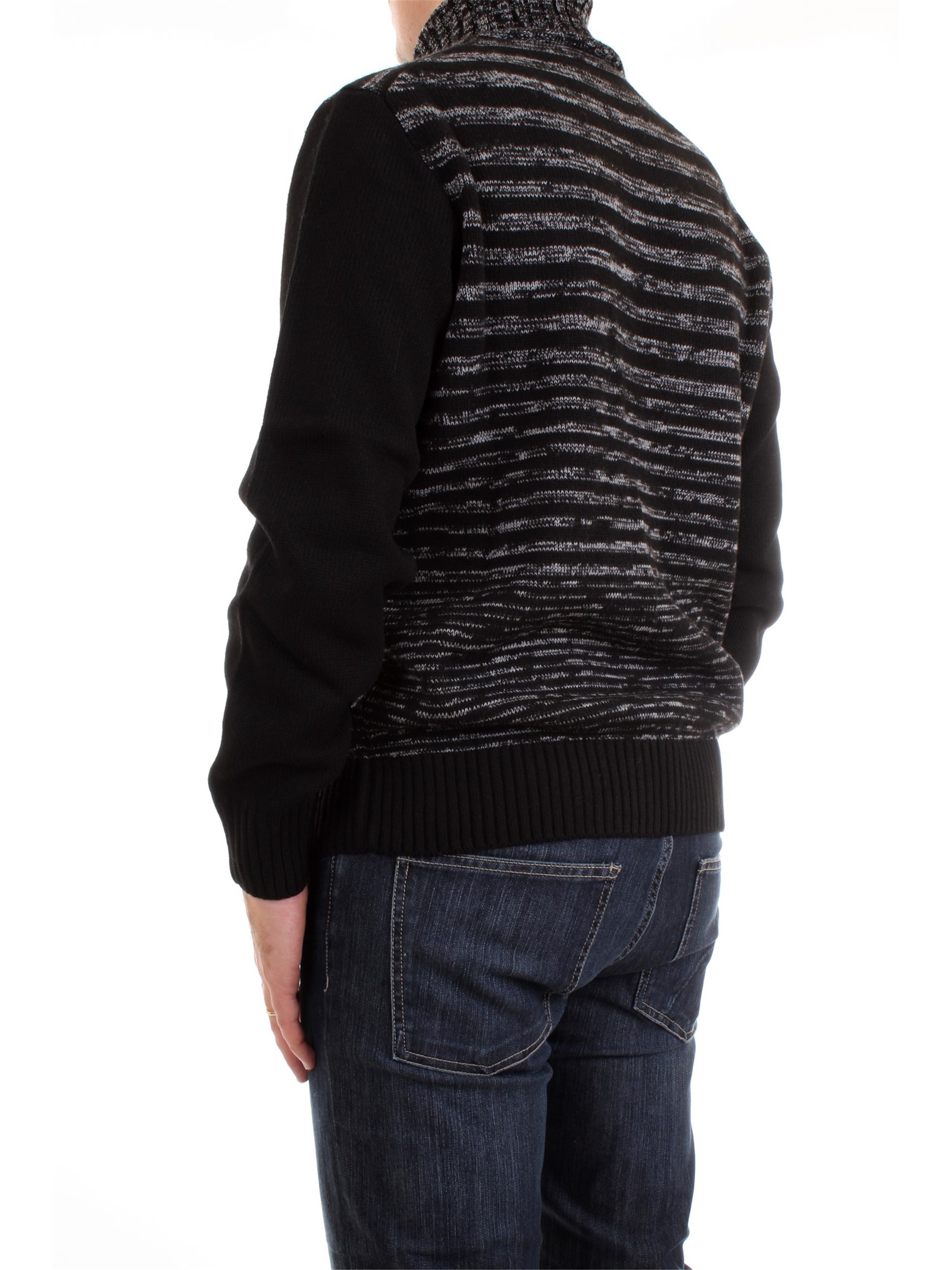 Umberto Vallati 8225 7260 Black Clothing Man Pullover Umberto Vallati 8225 7260 Black Clothing Man Pullover